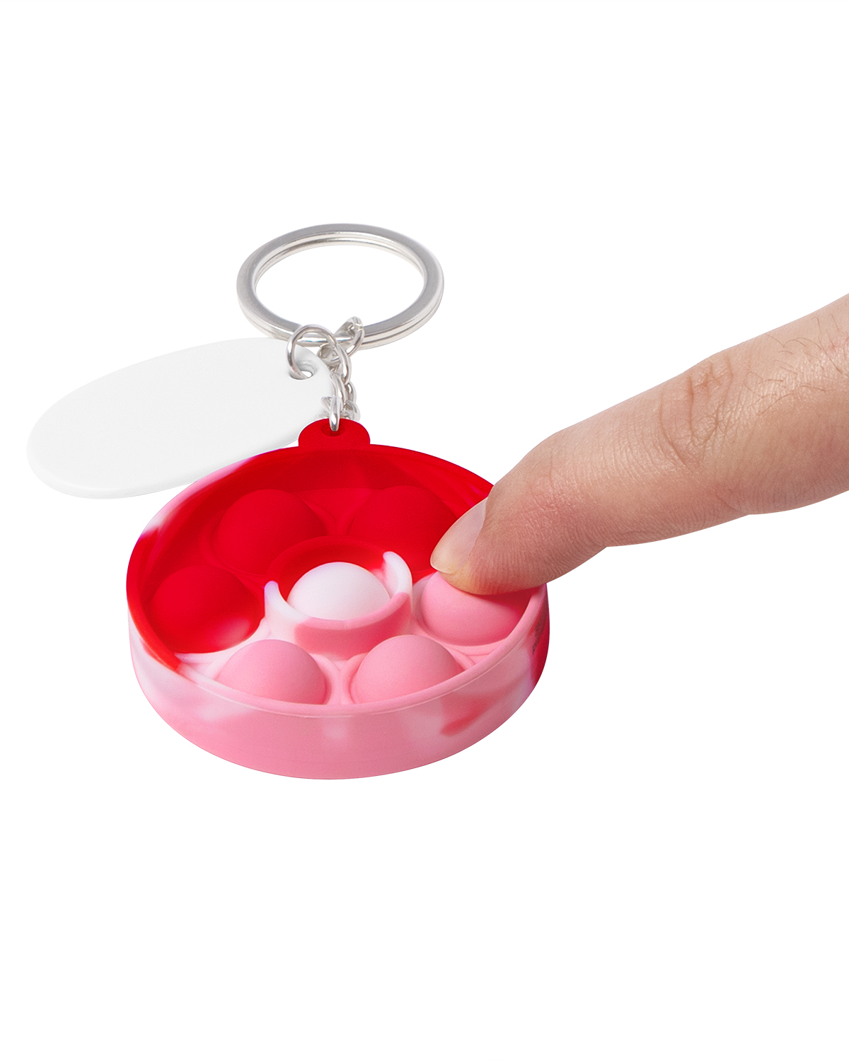Push Pop Bubble Round Fidget Sensory Keychain 25