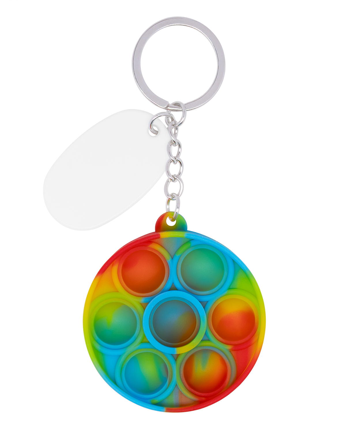 Push Pop Bubble Round Fidget Sensory Keychain 2