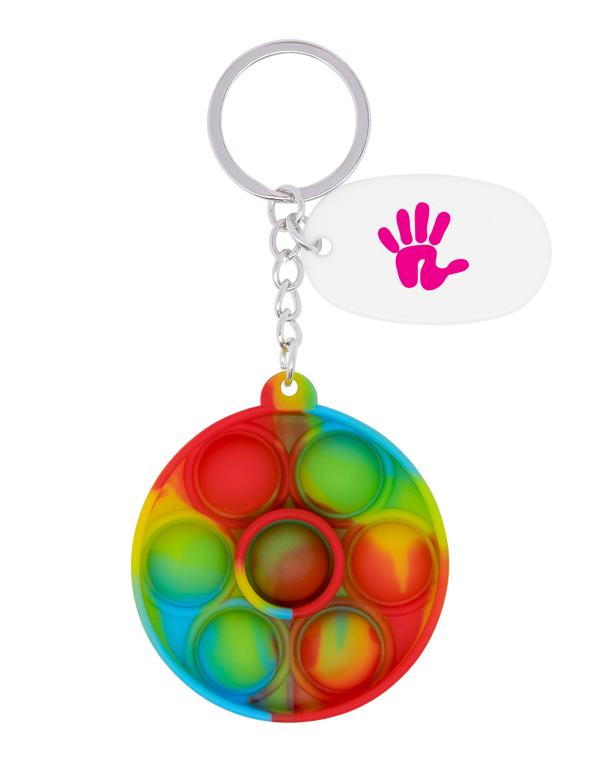 Push Pop Bubble Round Fidget Sensory Keychain 33
