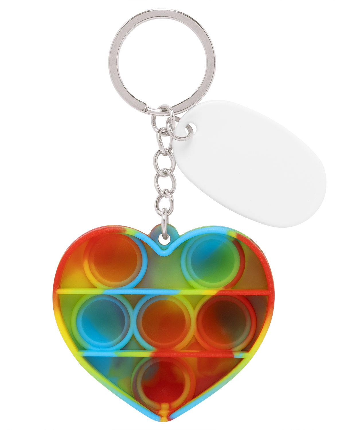 Push Pop Bubble Heart Fidget Sensory Keychain 4