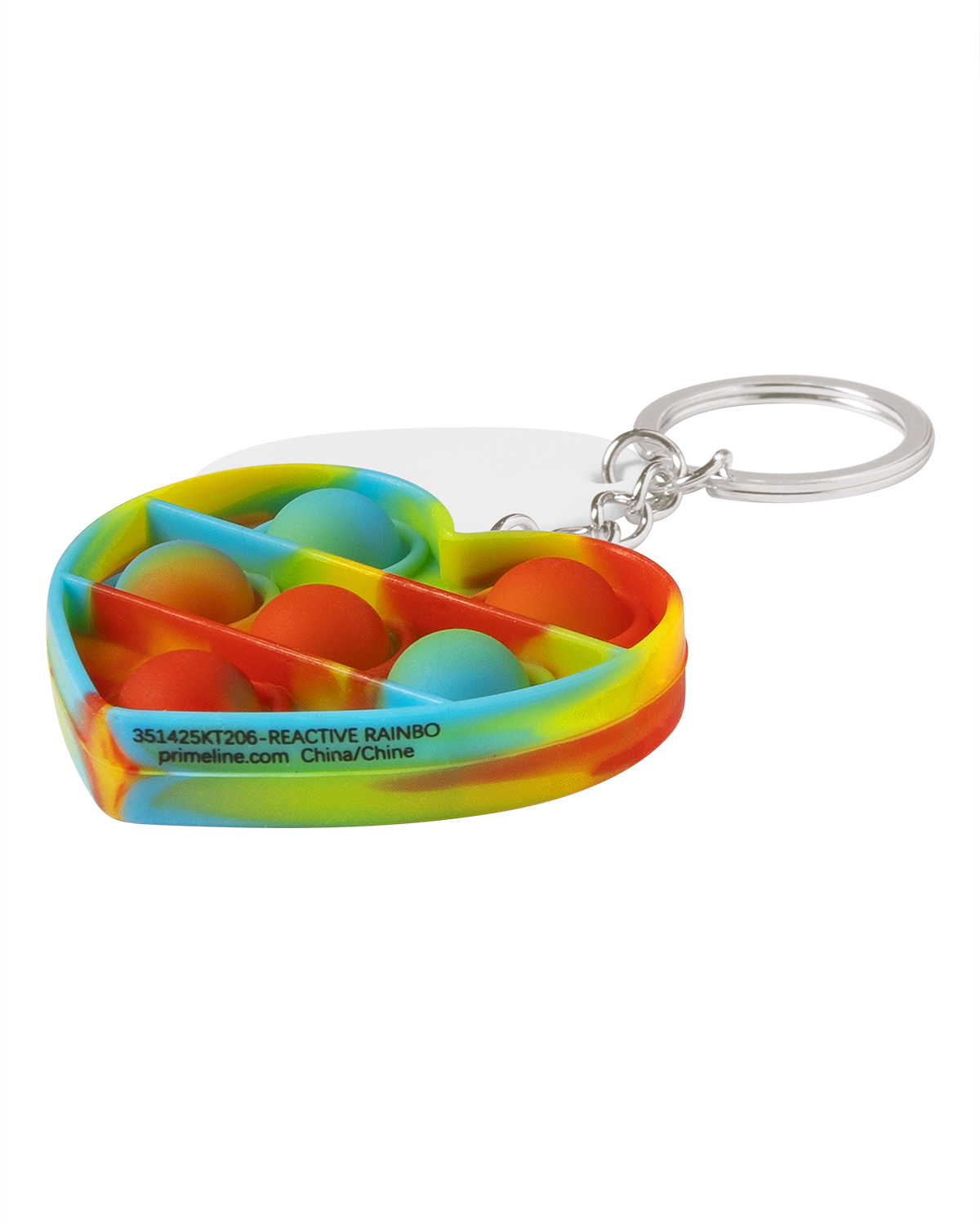Push Pop Bubble Heart Fidget Sensory Keychain 2
