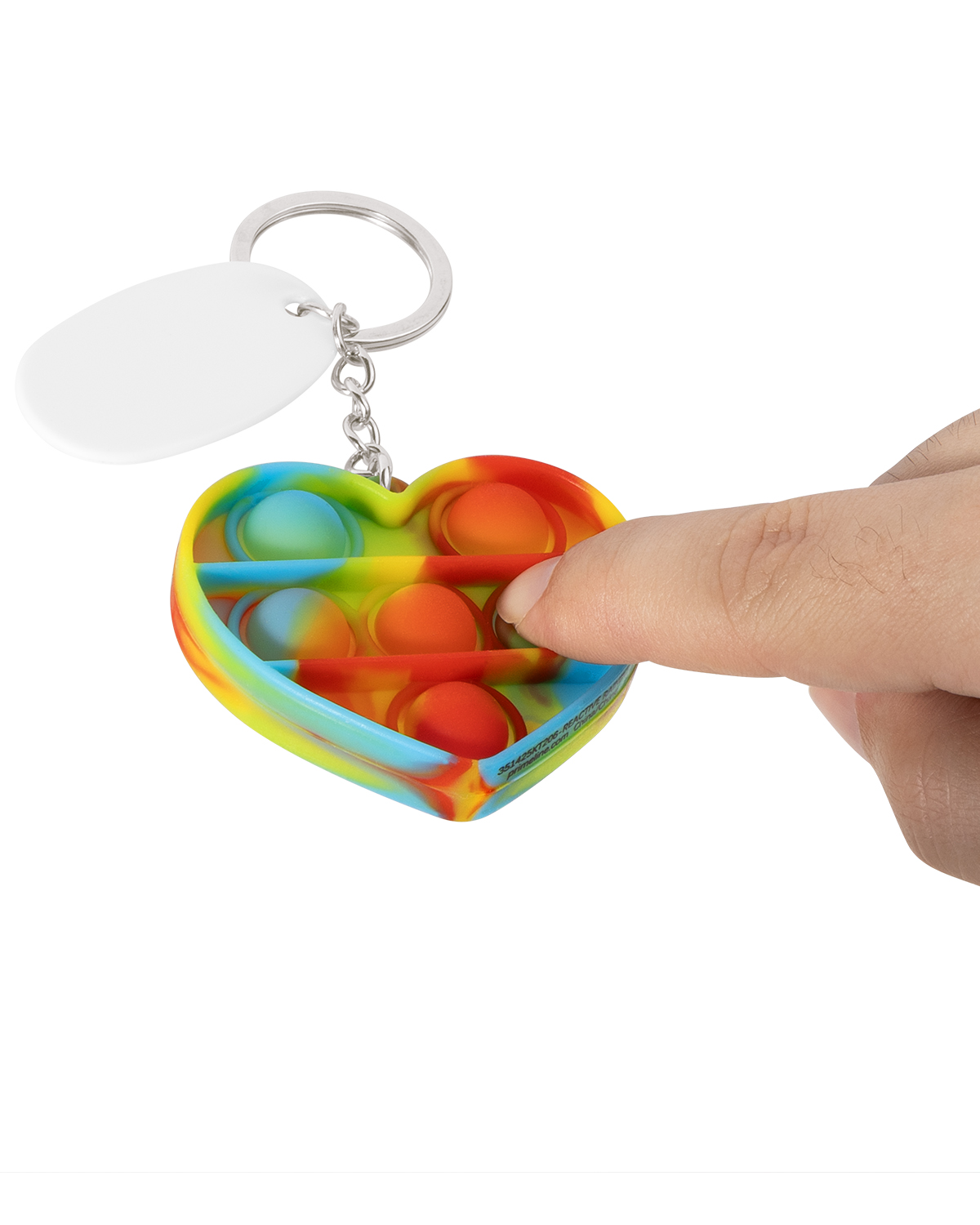 Push Pop Bubble Heart Fidget Sensory Keychain 3