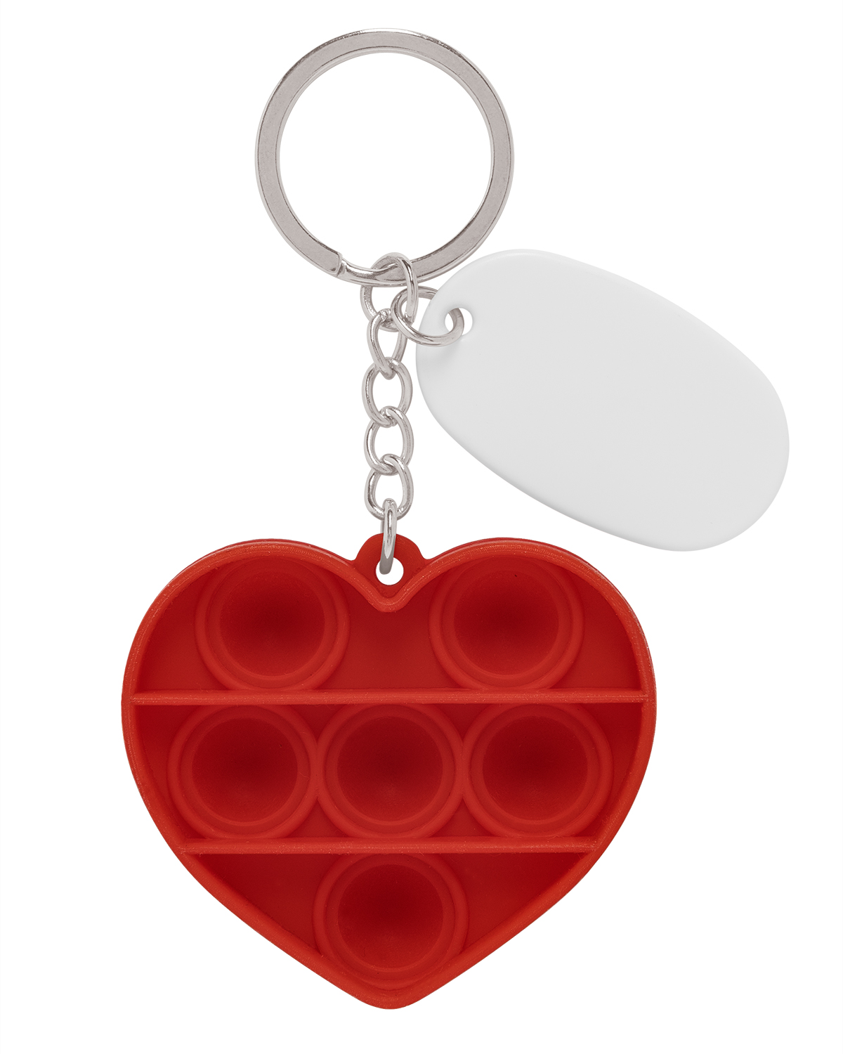 Push Pop Bubble Heart Fidget Sensory Keychain 21