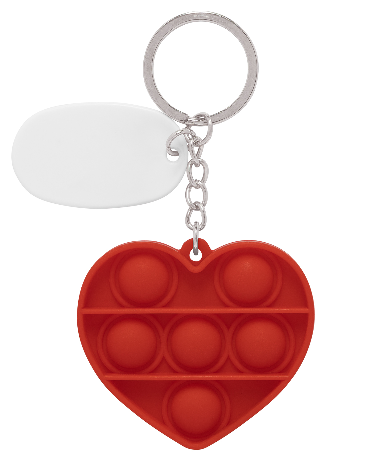 Push Pop Bubble Heart Fidget Sensory Keychain 23