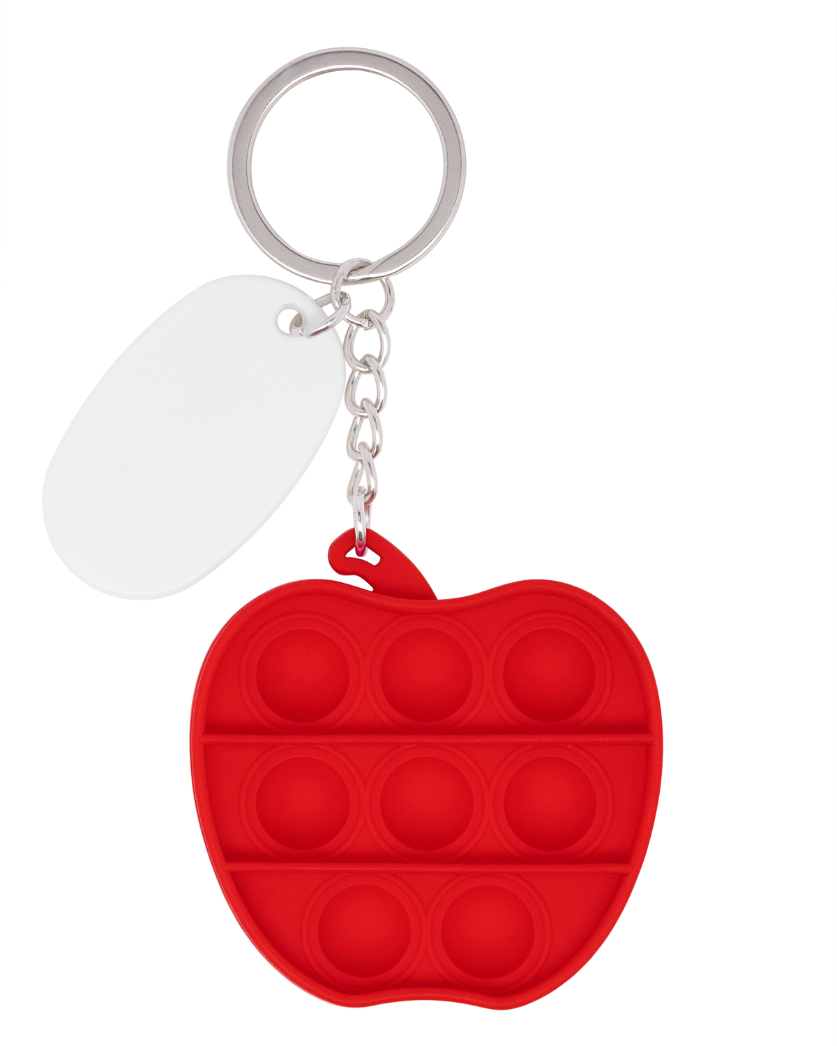 Push Pop Bubble Apple Fidget Sensory Keychain 11