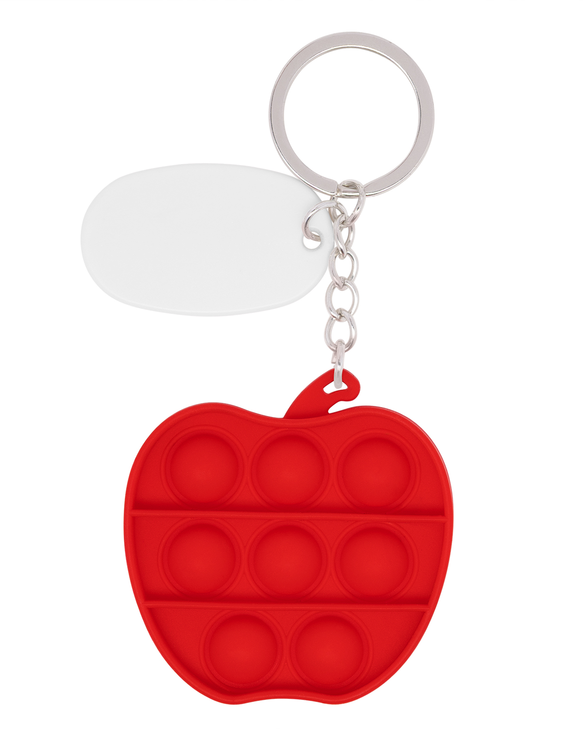 Push Pop Bubble Apple Fidget Sensory Keychain 1