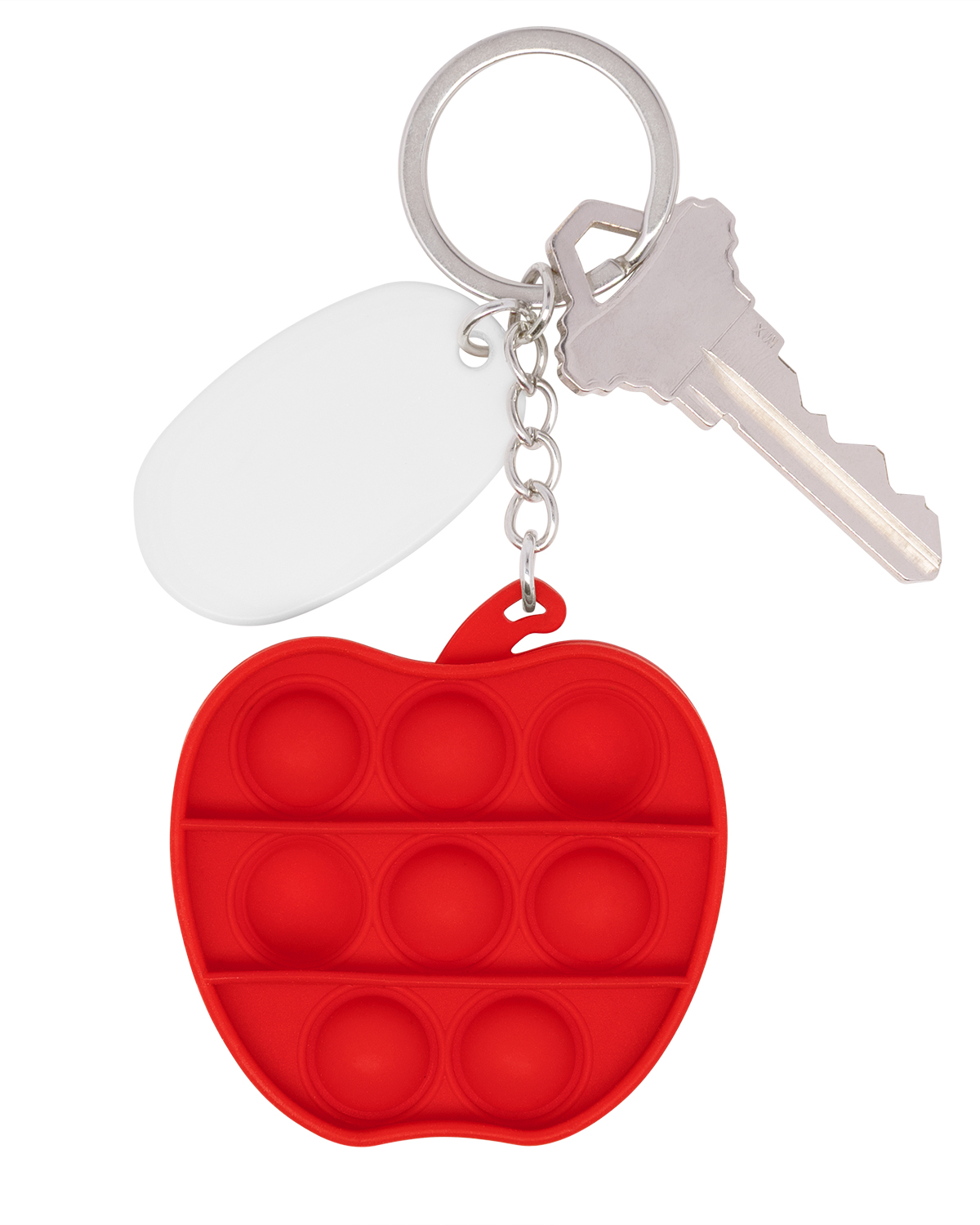 Push Pop Bubble Apple Fidget Sensory Keychain 6
