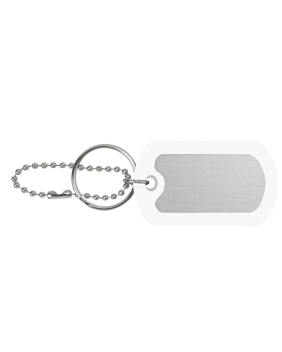 Ball Chain Dog Tag Keychain 2