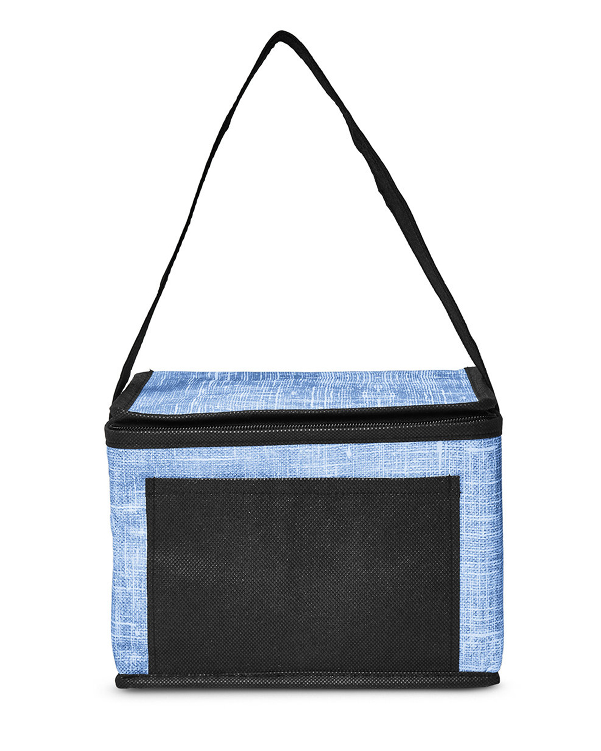 Denim Pattern Non-Woven 6-Pack Lunch Cooler Bag. 4