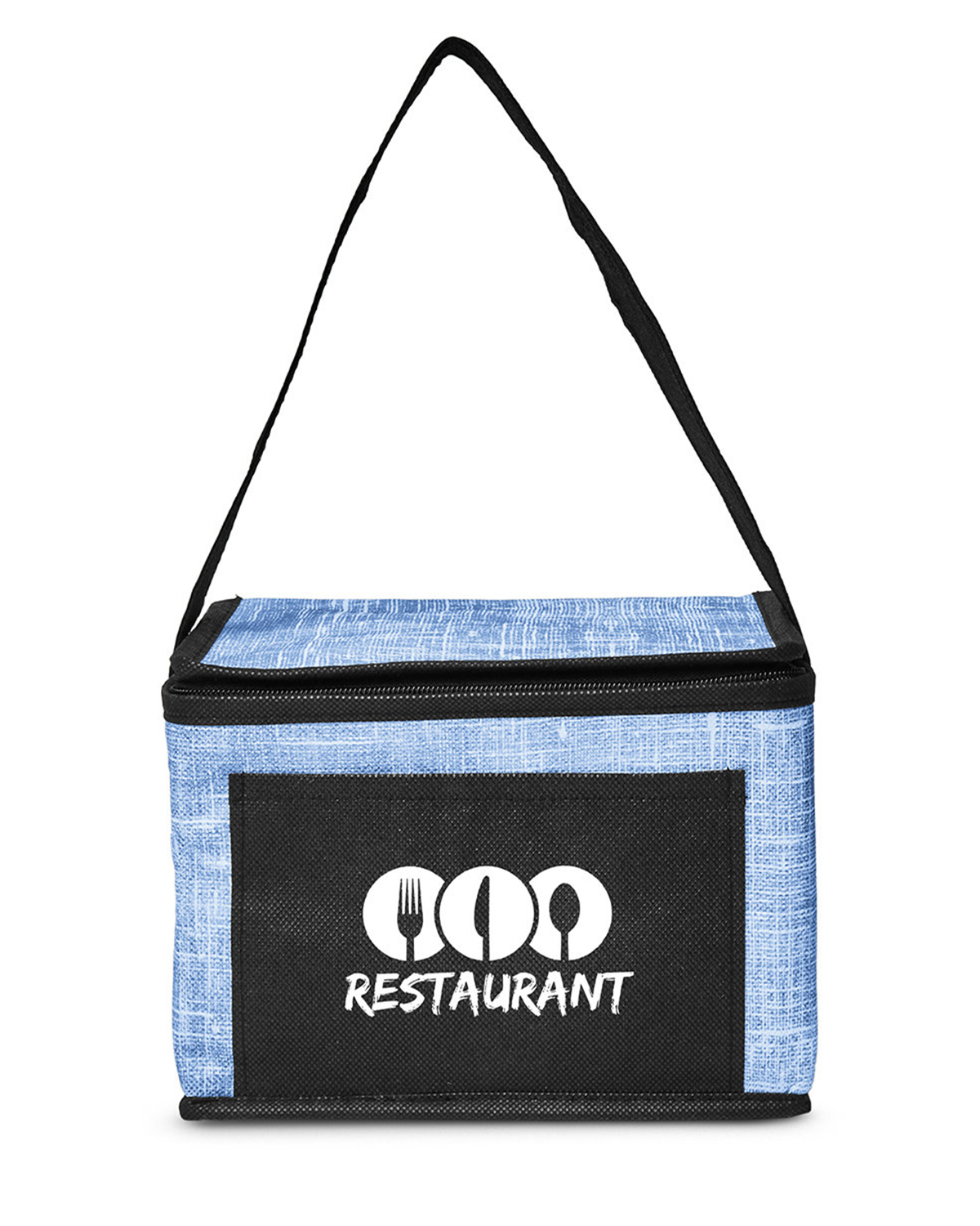 Denim Pattern Non-Woven 6-Pack Lunch Cooler Bag. 27