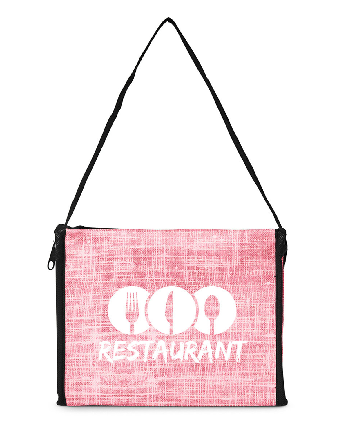 Denim Pattern Non-Woven 6-Pack Lunch Cooler Bag. 1