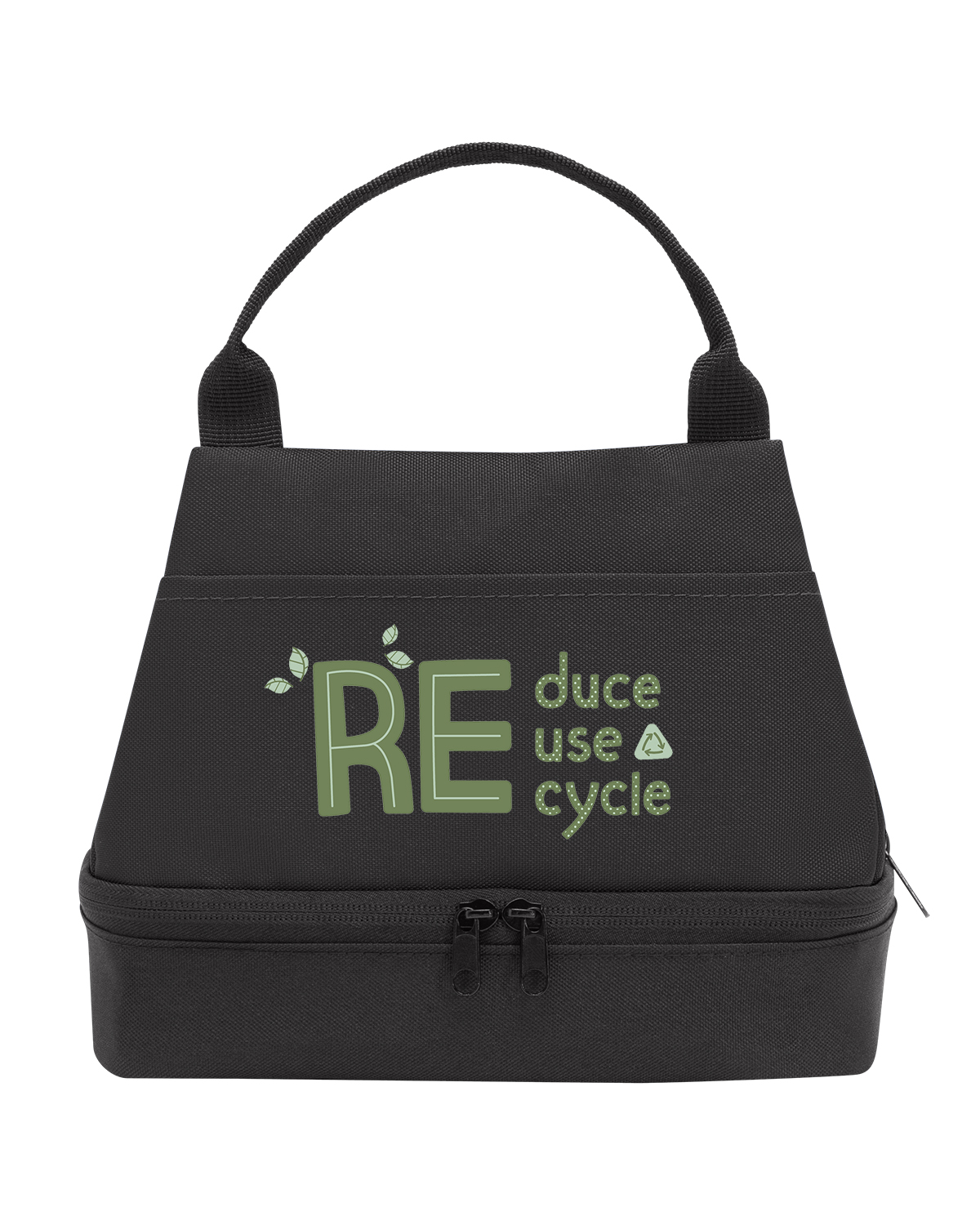 Eco Friendly Two Compartment Lunch Cooler Tote Bag 2