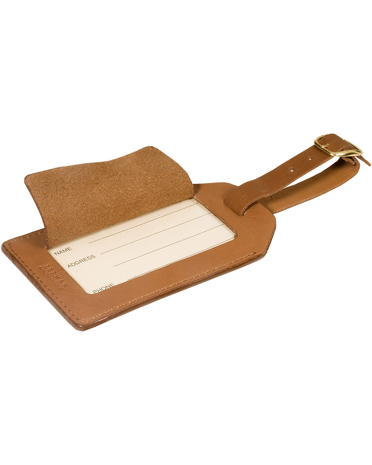 Grand Central Luggage Tag Sueded Leather 13