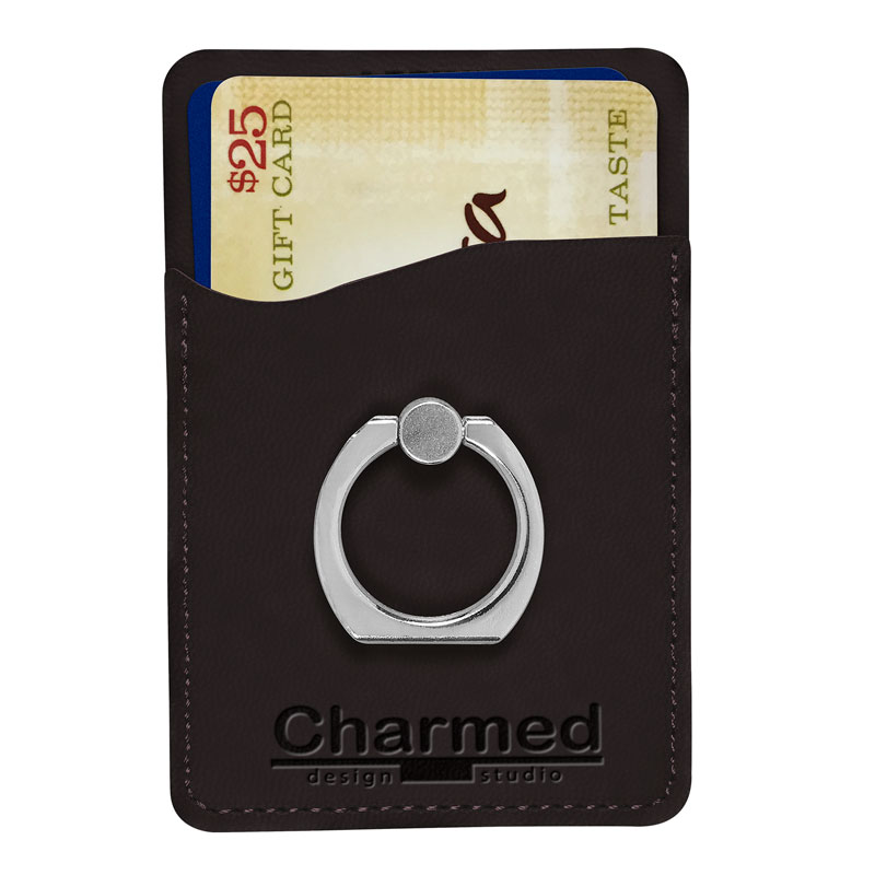 Tuscany Card Holder with Metal Ring Phone Stand 55