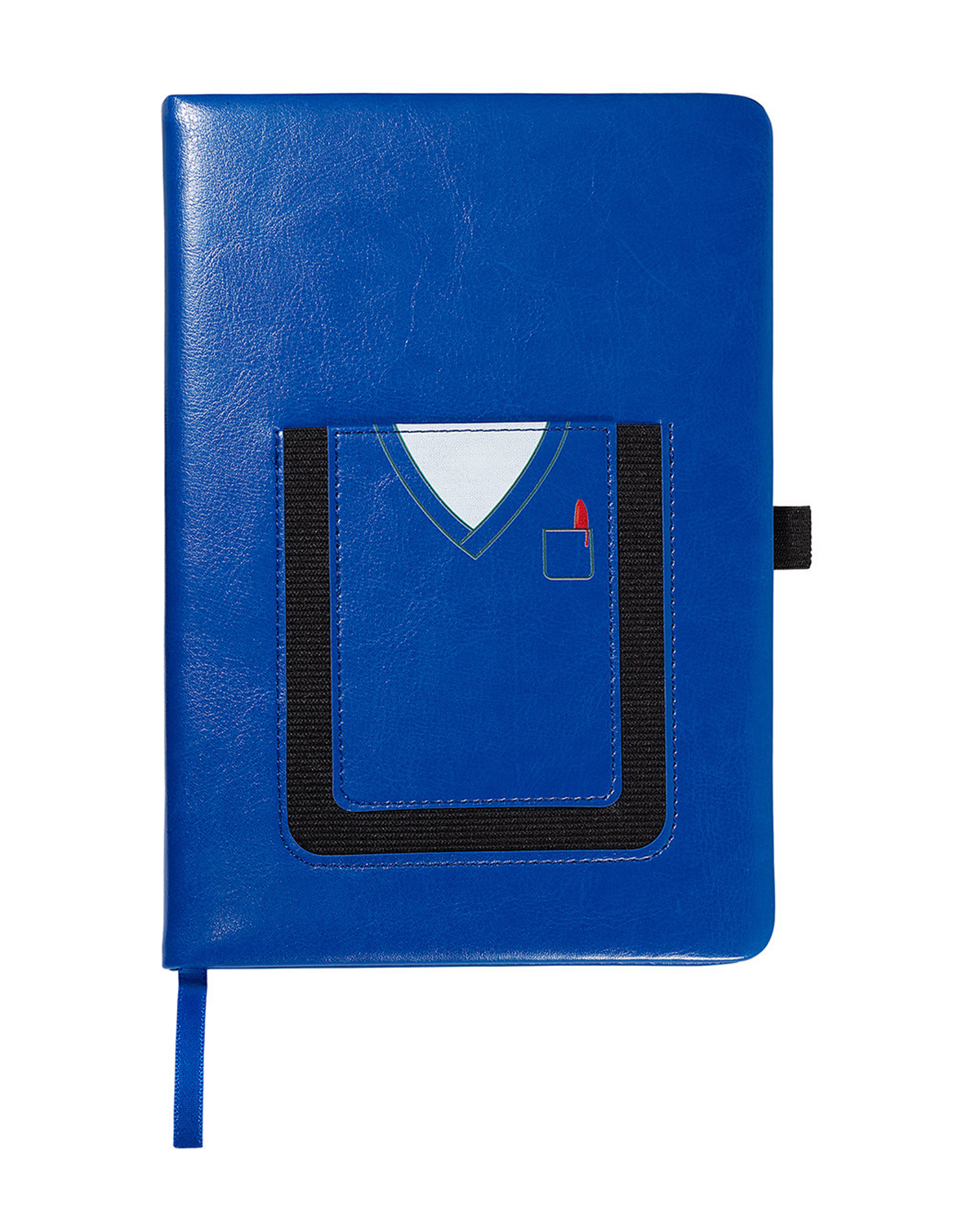 Medical Theme Journal Notebook With Cell Phone Pocket 5.8" X 8.3" 9