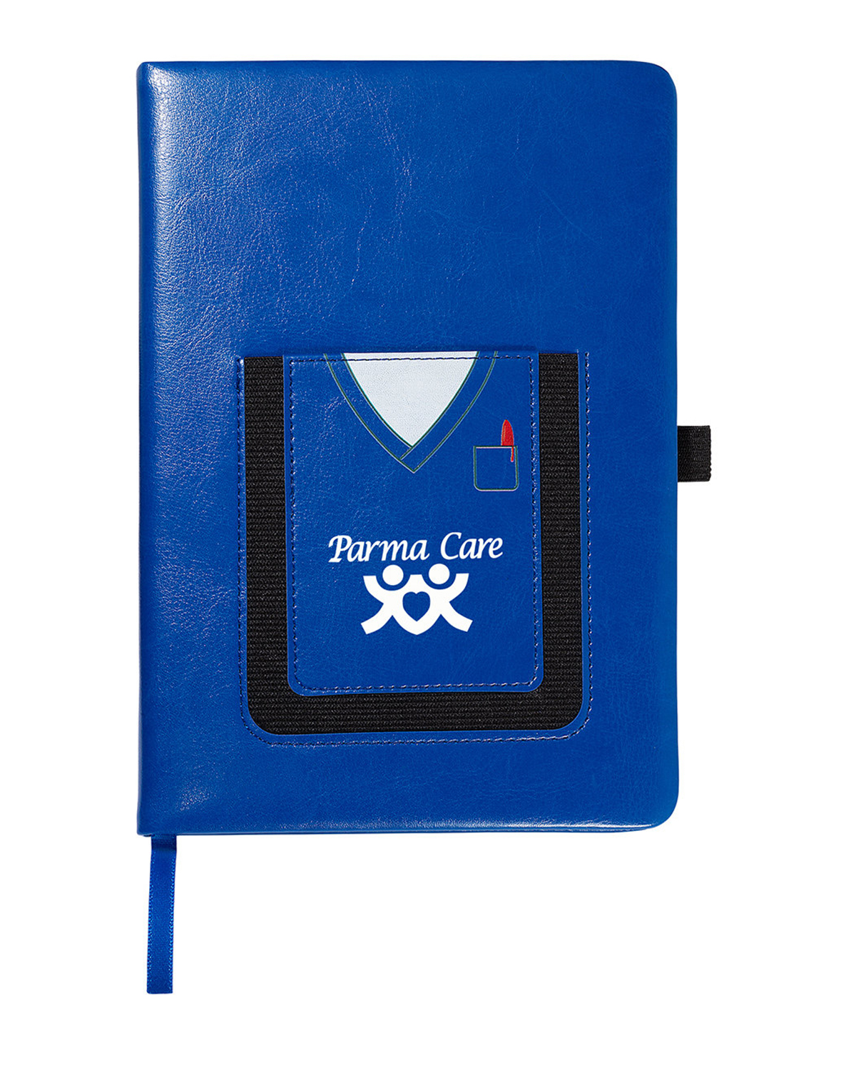Medical Theme Journal Notebook With Cell Phone Pocket 5.8" X 8.3" 10