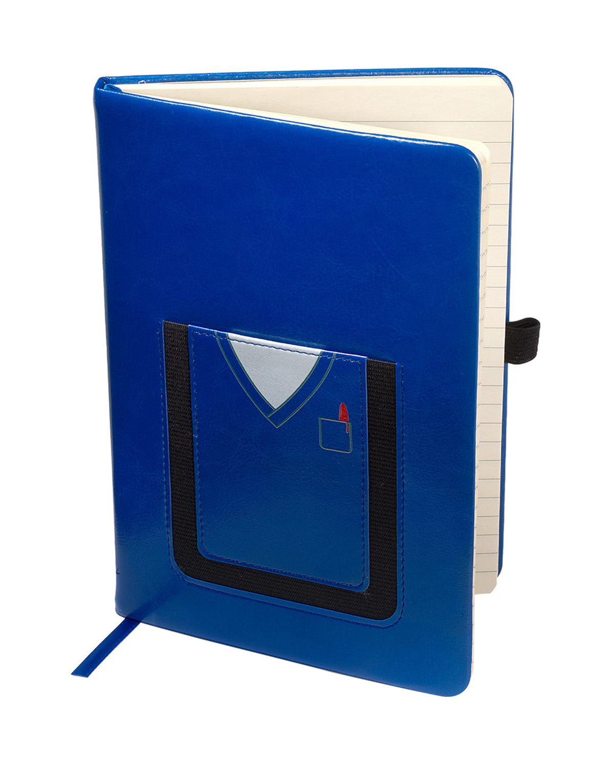 Medical Theme Journal Notebook With Cell Phone Pocket 5.8" X 8.3" 16