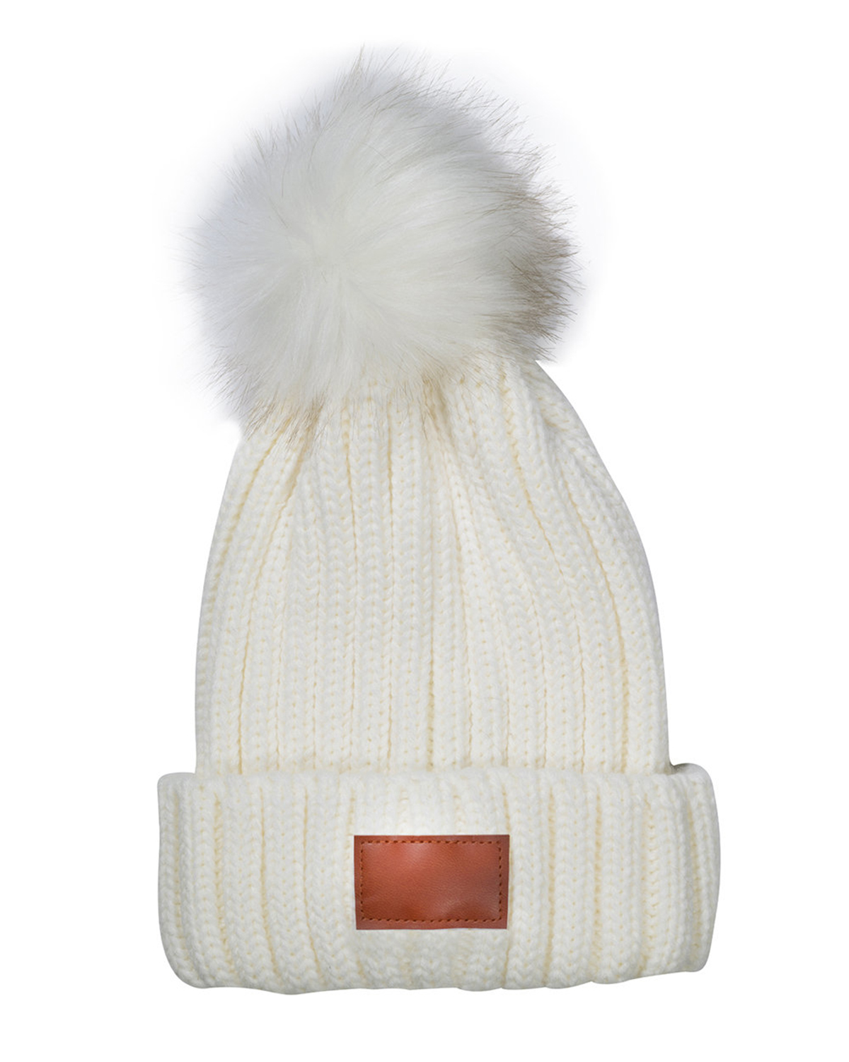 Knit Beanie With Fur Pom Pom 6