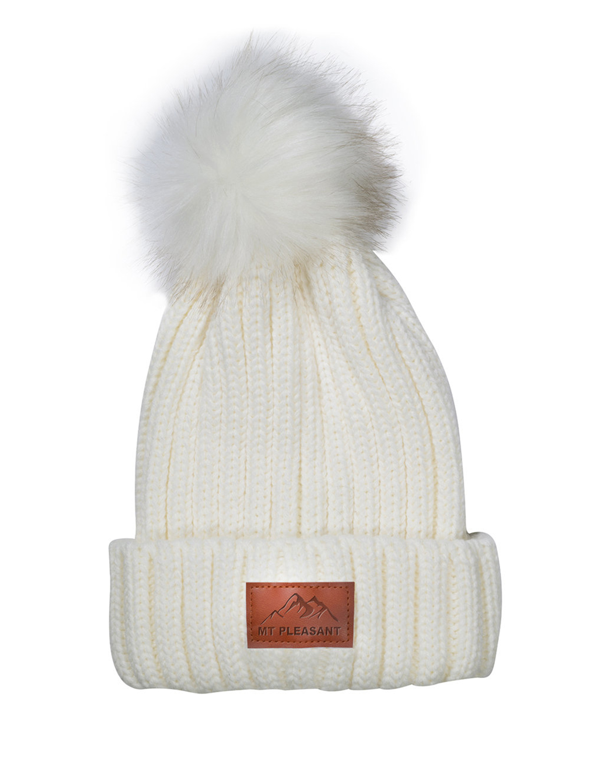 Knit Beanie With Fur Pom Pom 14
