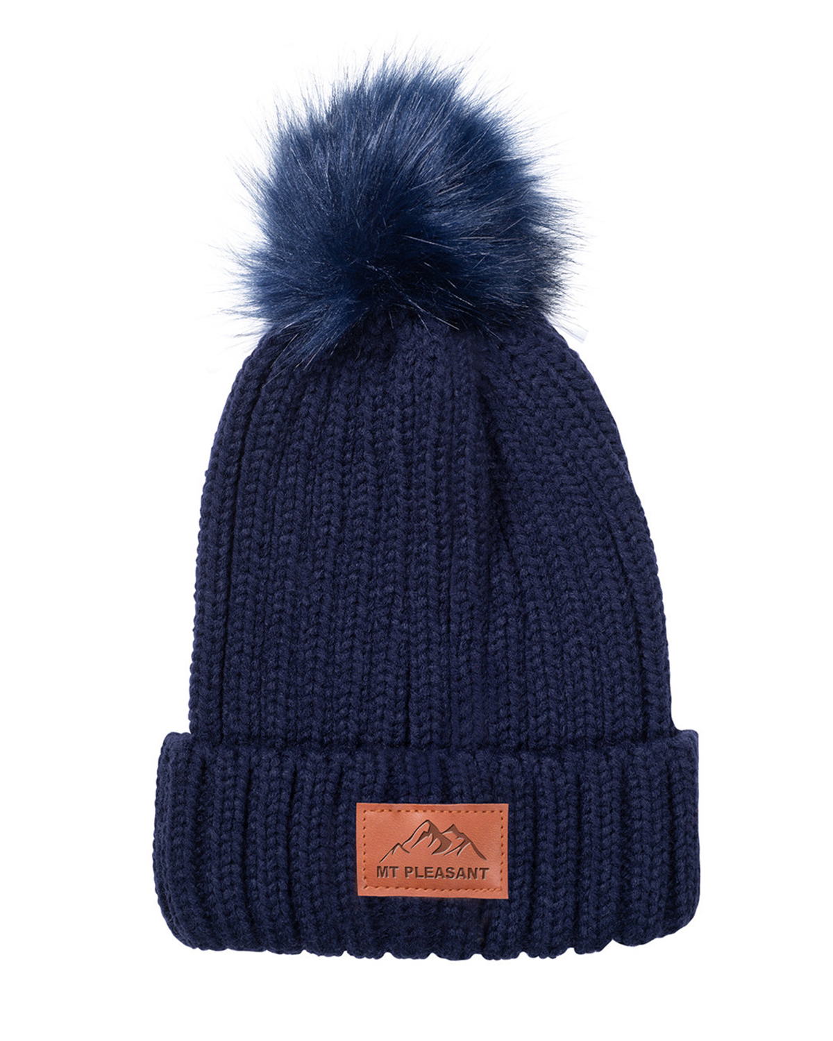 Knit Beanie With Fur Pom Pom 4