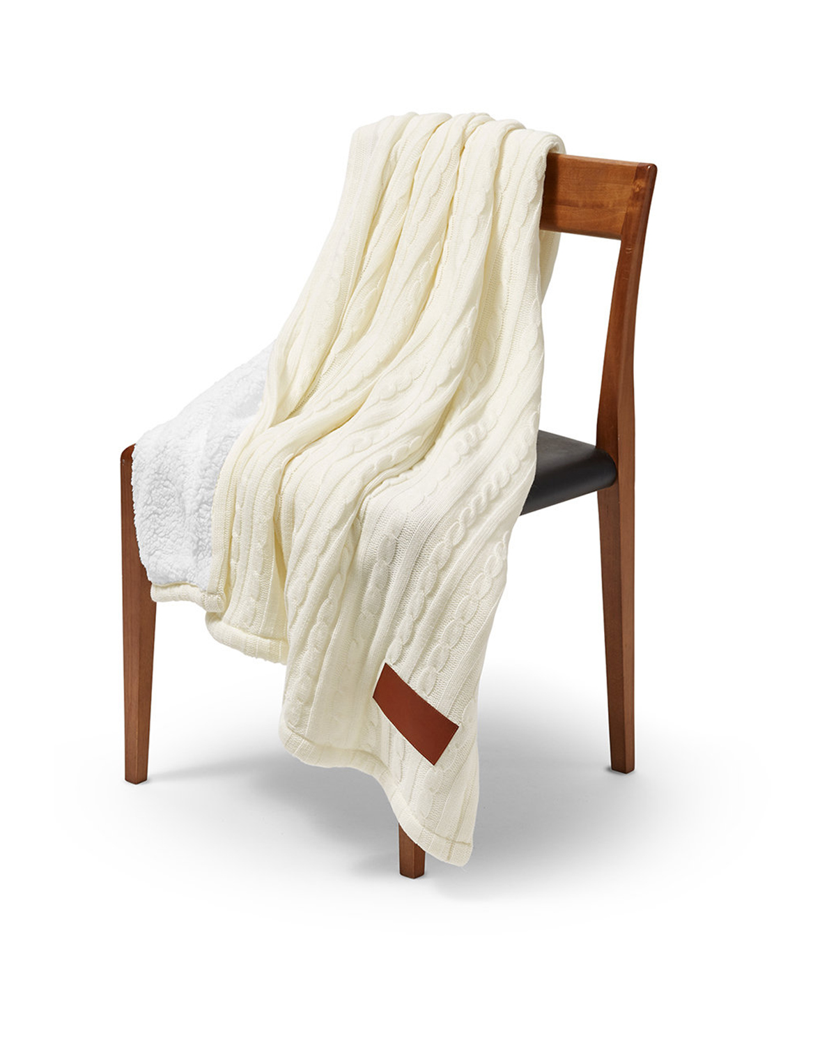 Cable Knit Sherpa Throw 6