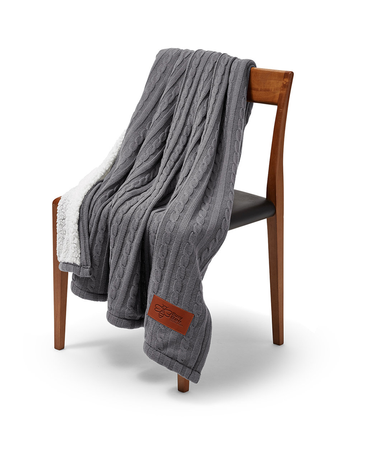 Cable Knit Sherpa Throw 31