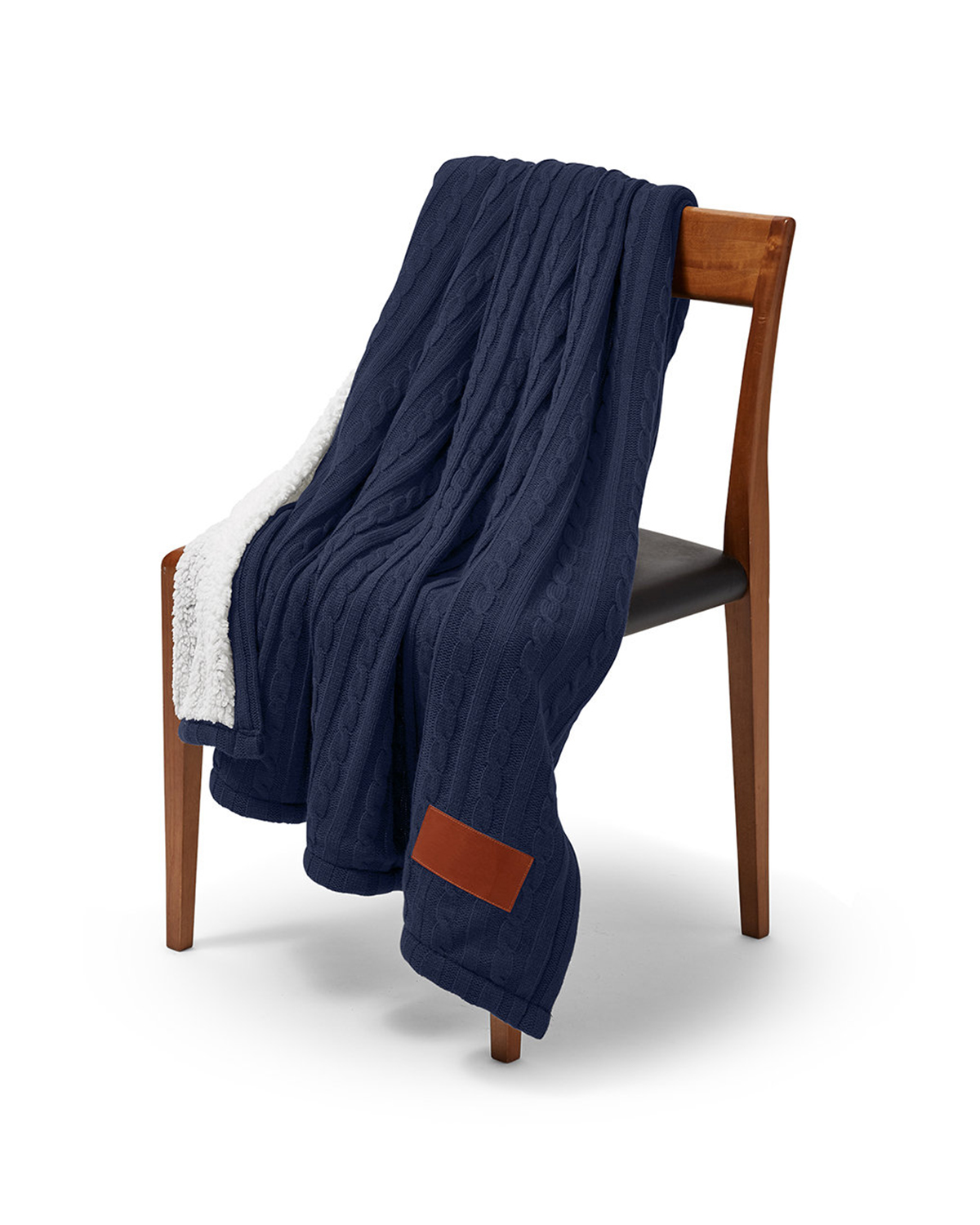 Cable Knit Sherpa Throw 36