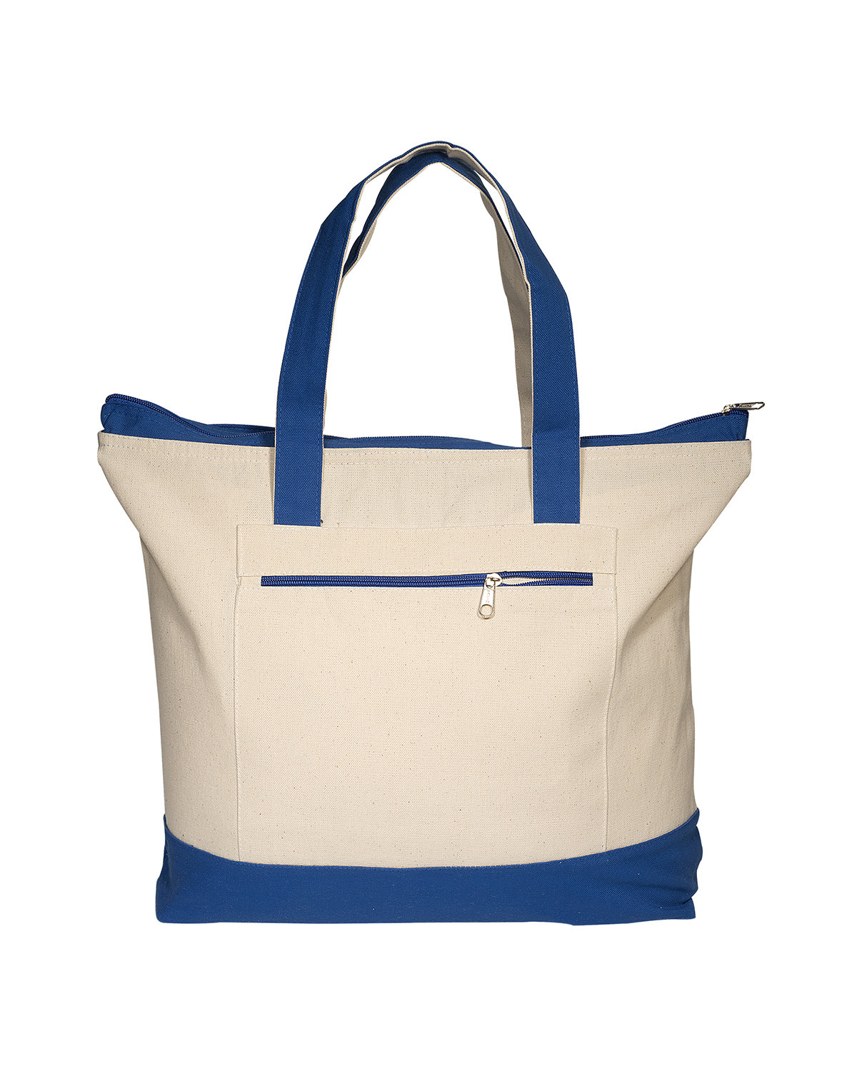Zippered Cotton Canvas Tote Bag 15