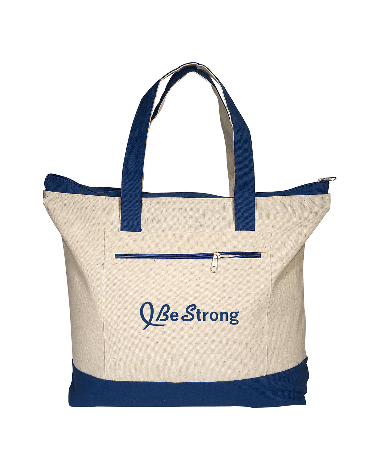 Zippered Cotton Canvas Tote Bag 20