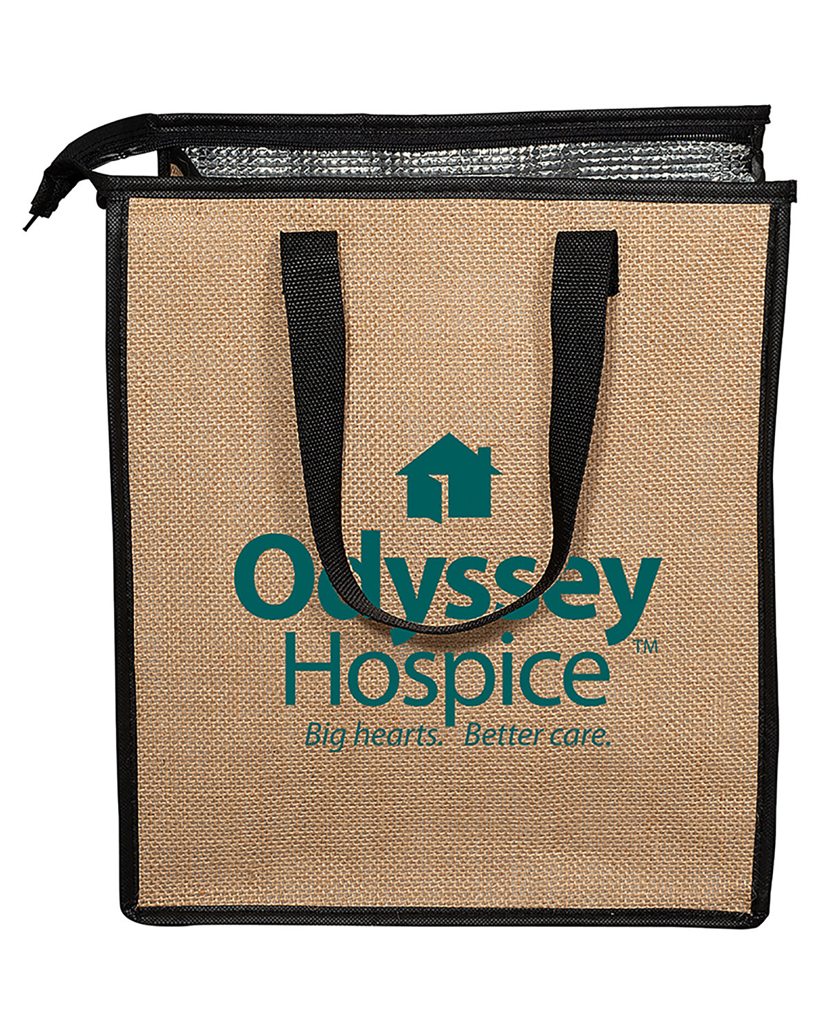 Jute Lunch Cooler Tote Bag 8