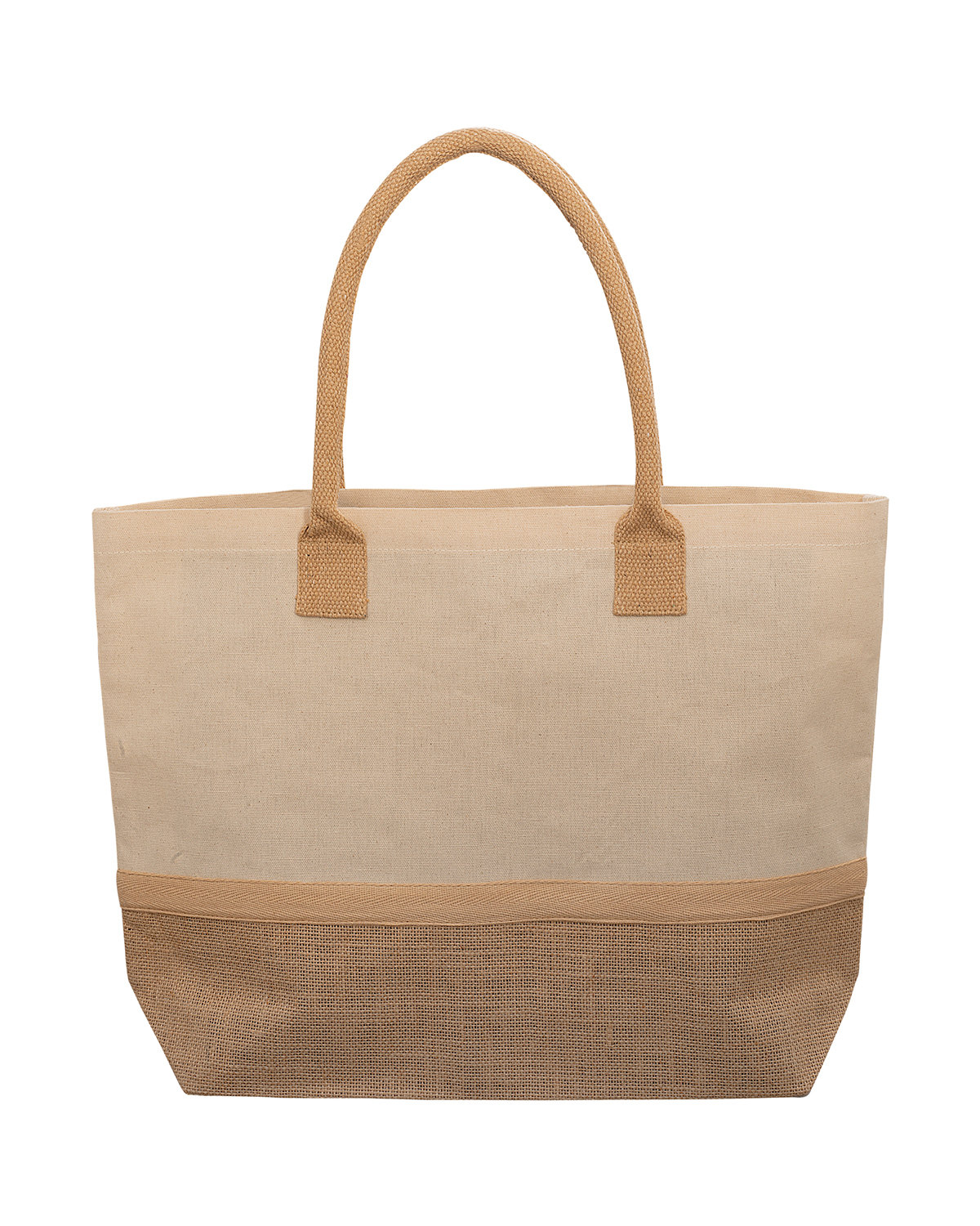 Wanderlust Laminated Jute & Canvas Tote Bag 2