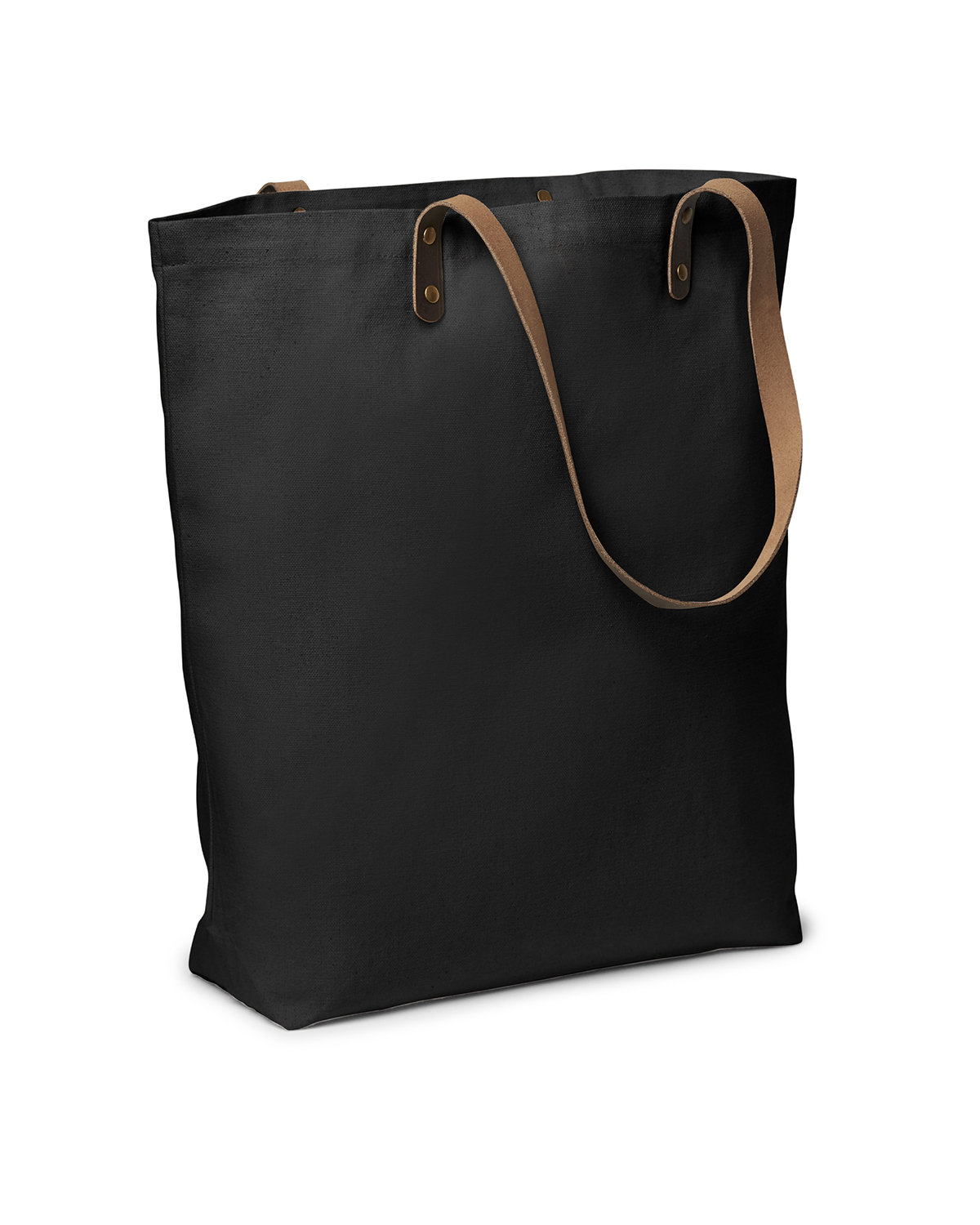 Urban Cotton Tote Bag with Leather Handles. 1