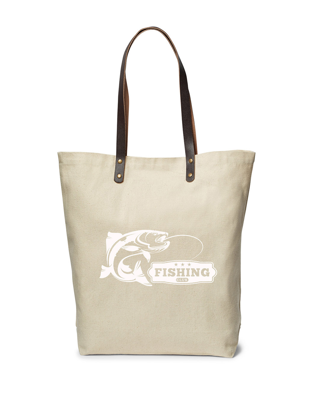 Urban Cotton Tote Bag with Leather Handles. 19