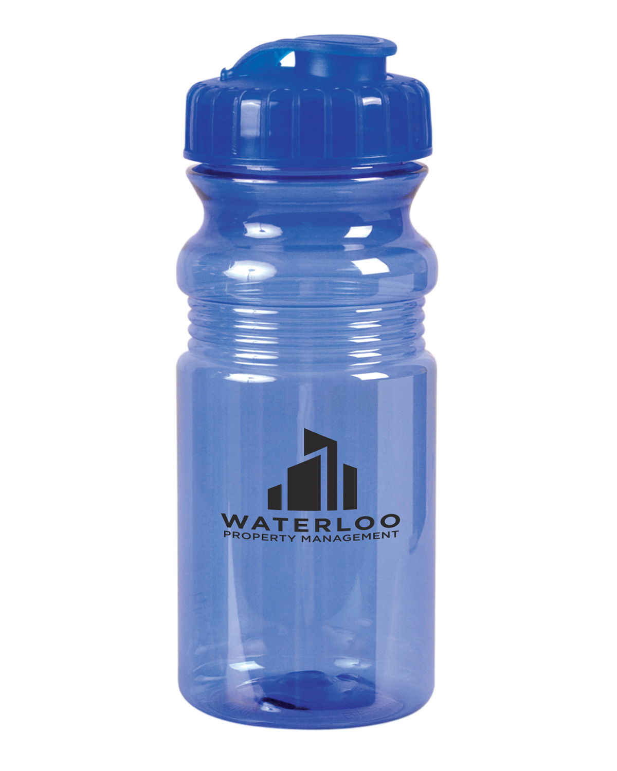 USA Made 20 oz. Translucent Sport Water Bottle With Snap Cap. 1
