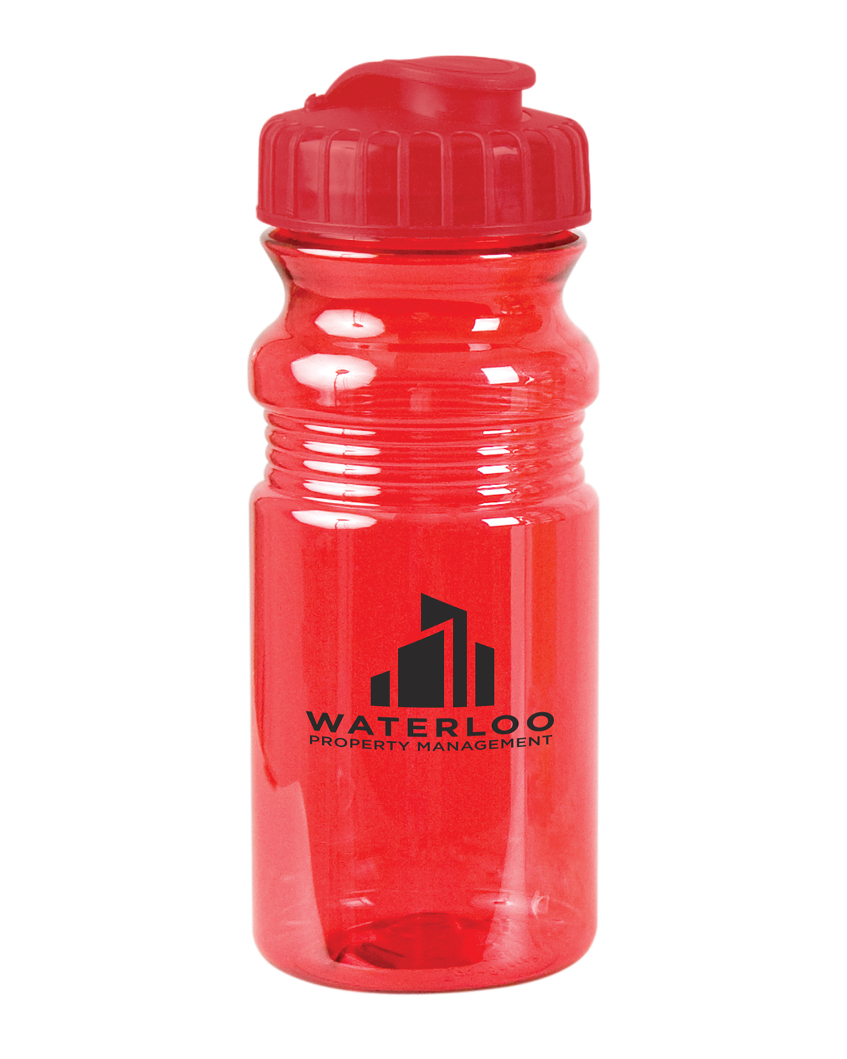 USA Made 20 oz. Translucent Sport Water Bottle With Snap Cap. 6