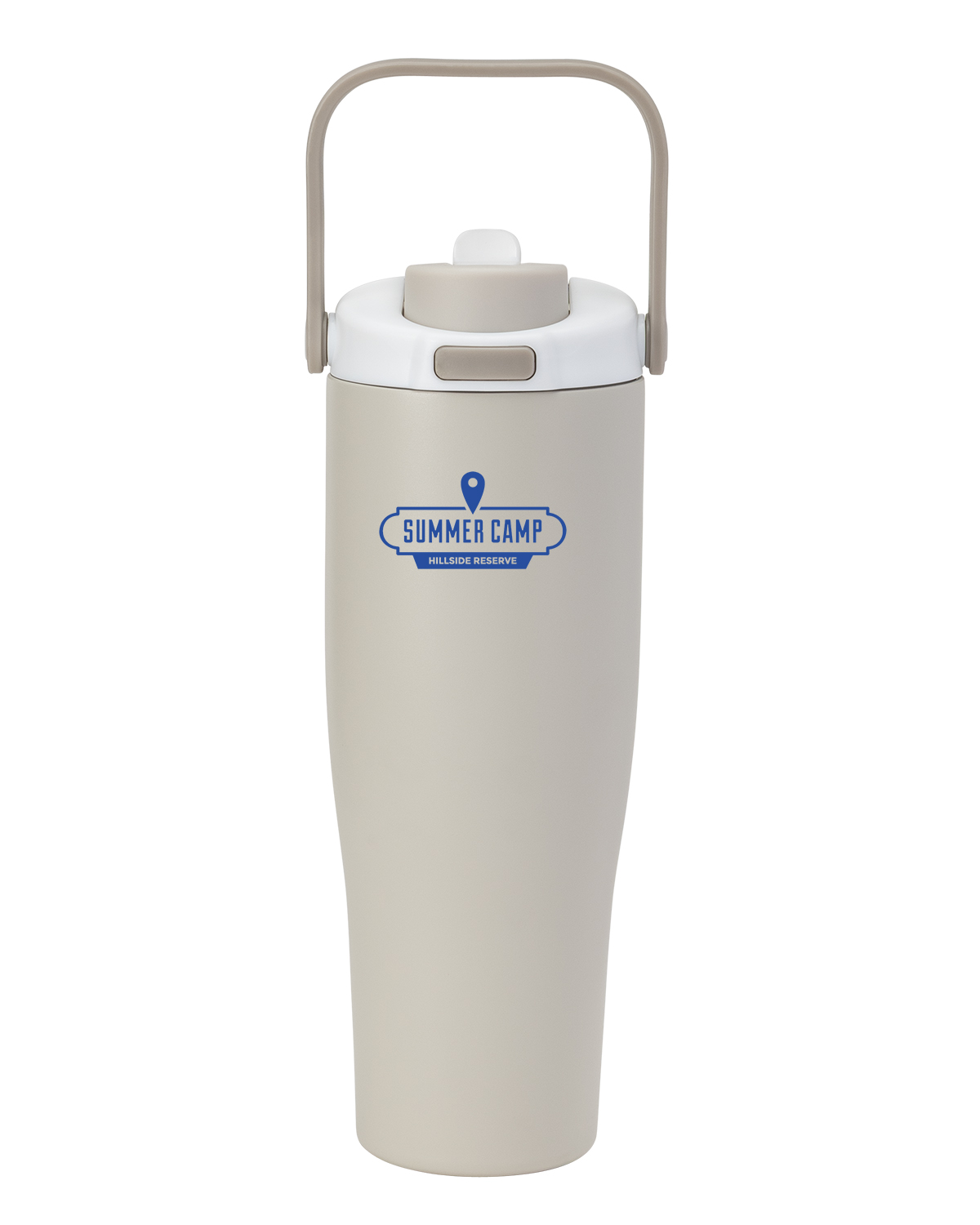 30 oz Lily Recycled Stainless Steel Vacuum Tumbler with Flip Straw and Top Handle 28