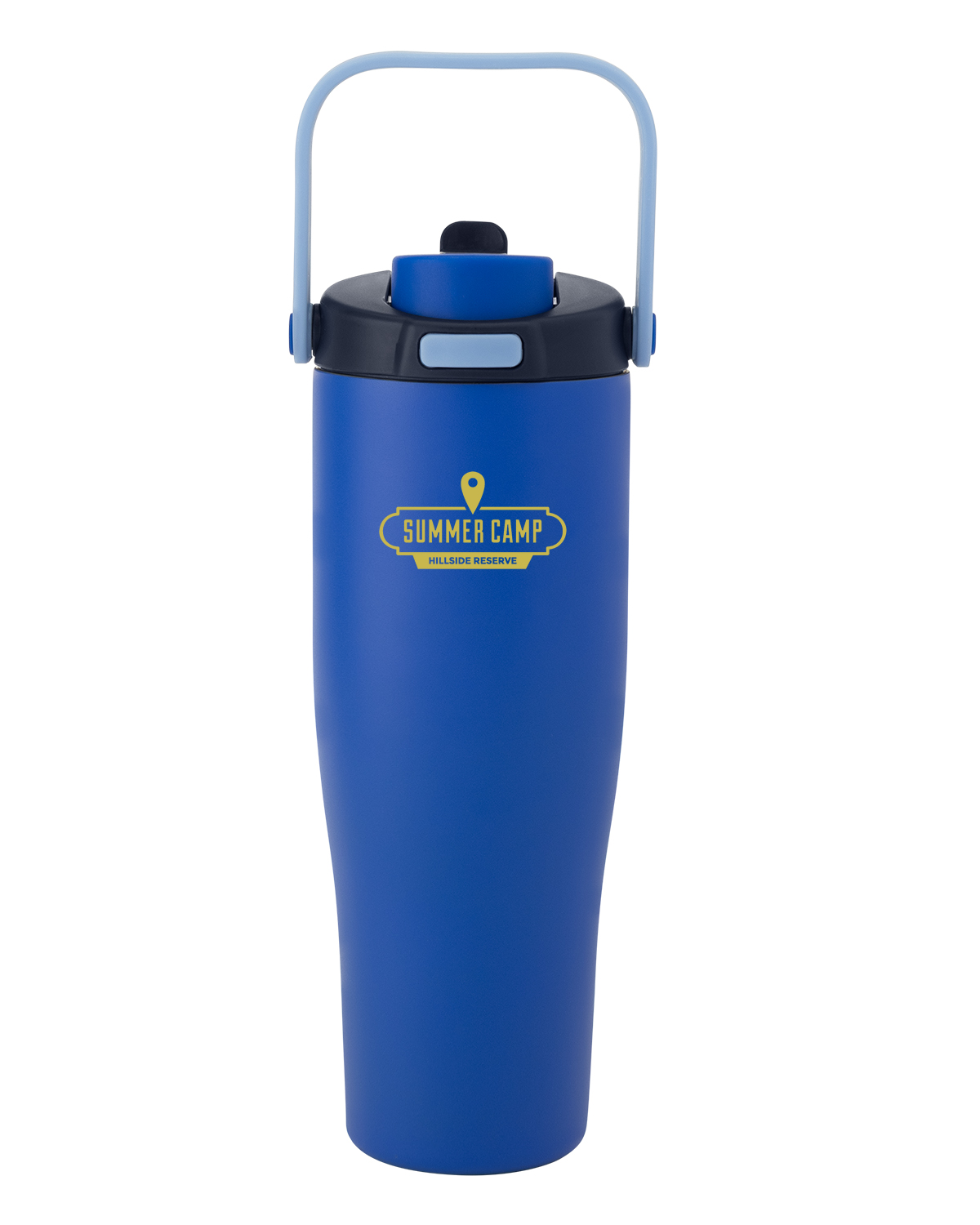 30 oz Lily Recycled Stainless Steel Vacuum Tumbler with Flip Straw and Top Handle 27