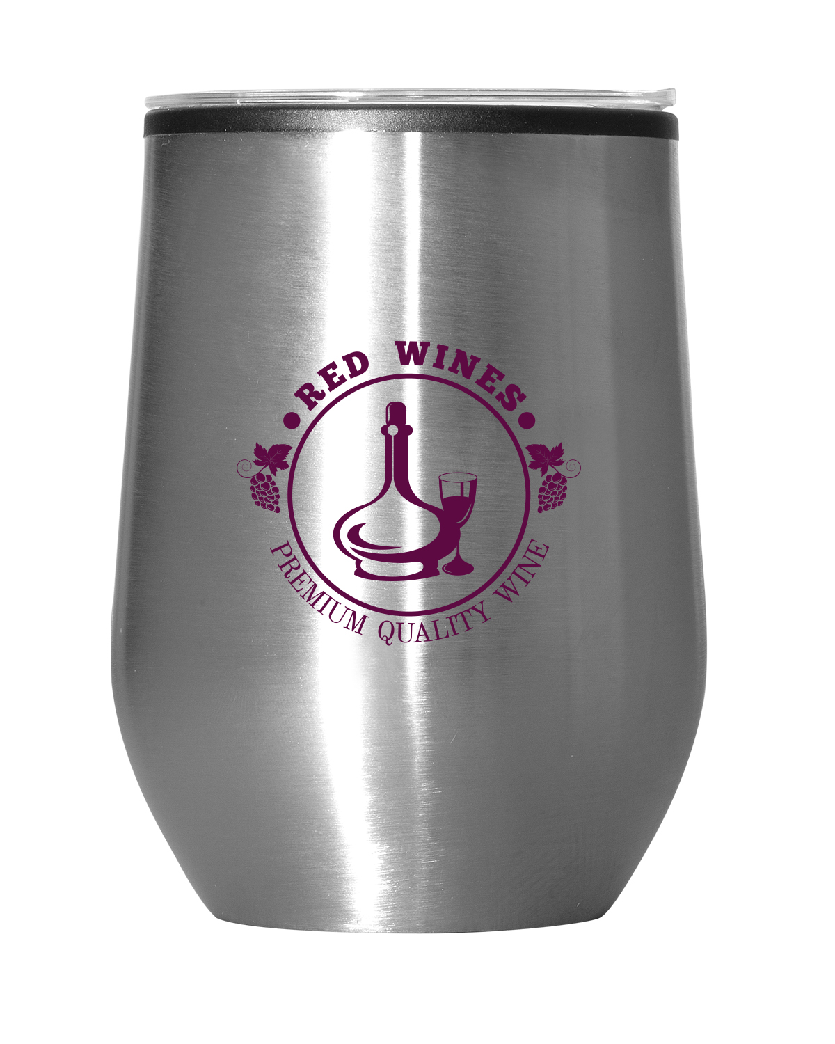 12 oz Budget Stemless Wine Tumbler With Lid 1