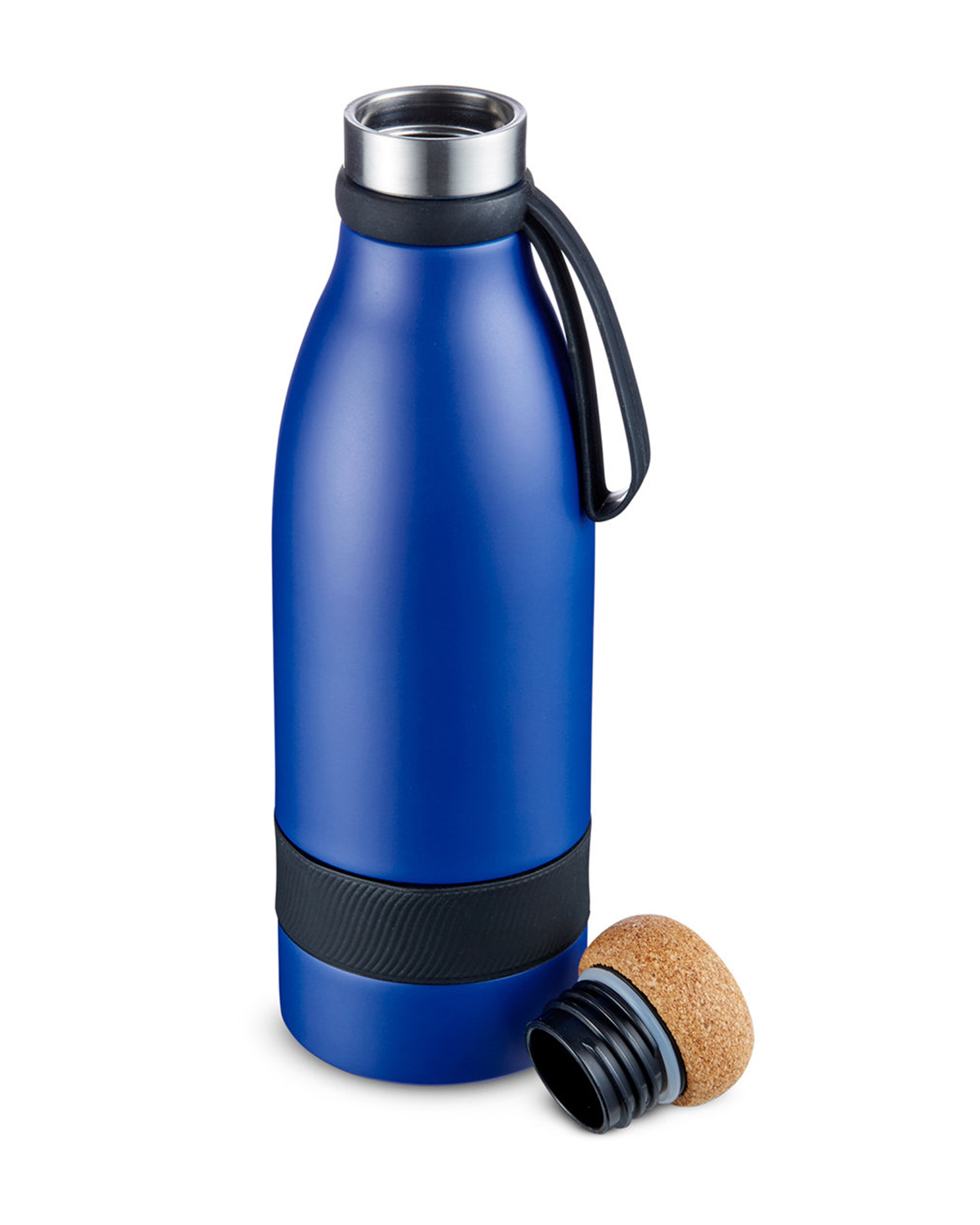 19 oz Double Wall Vacuum Insulated Bottle With Cork Lid 17