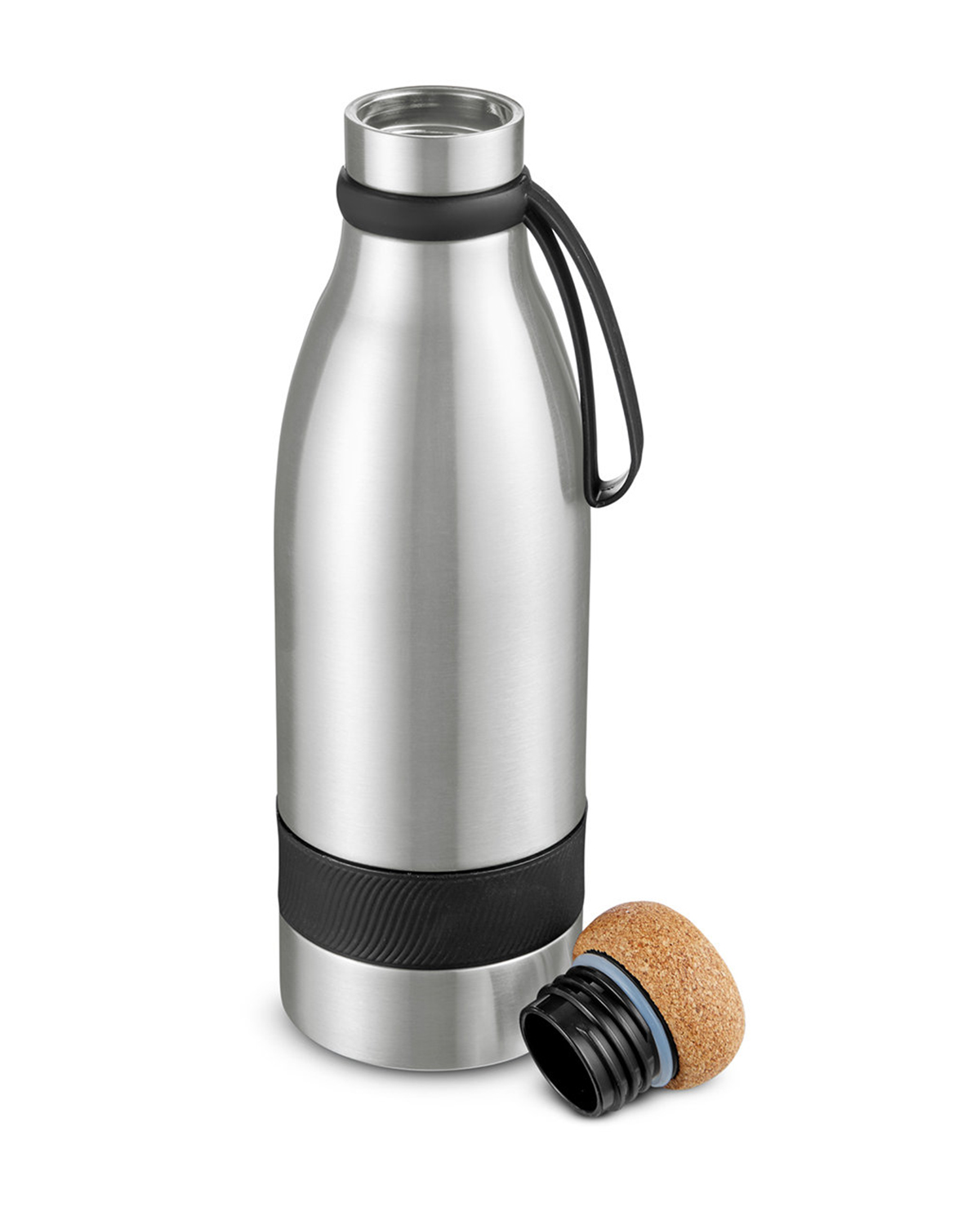 19 oz Double Wall Vacuum Insulated Bottle With Cork Lid 4