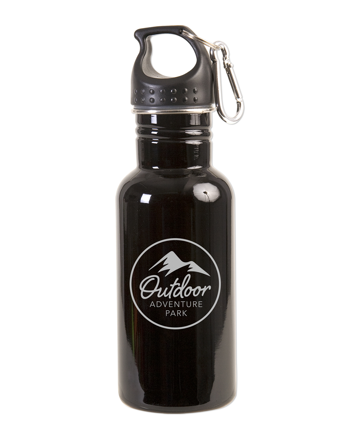 17 oz Stainless Steel Adventure Water Bottle With Carabiner 14