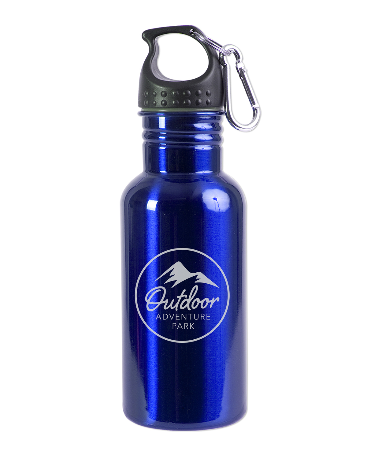 17 oz Stainless Steel Adventure Water Bottle With Carabiner 20