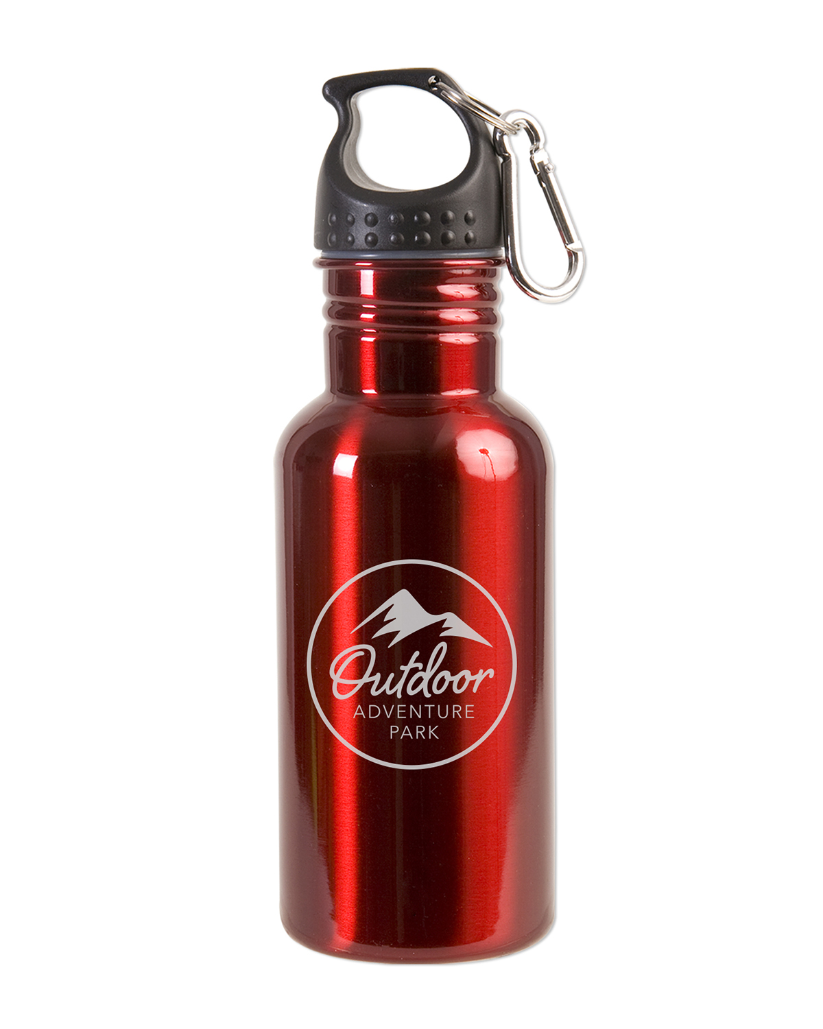 17 oz Stainless Steel Adventure Water Bottle With Carabiner 4