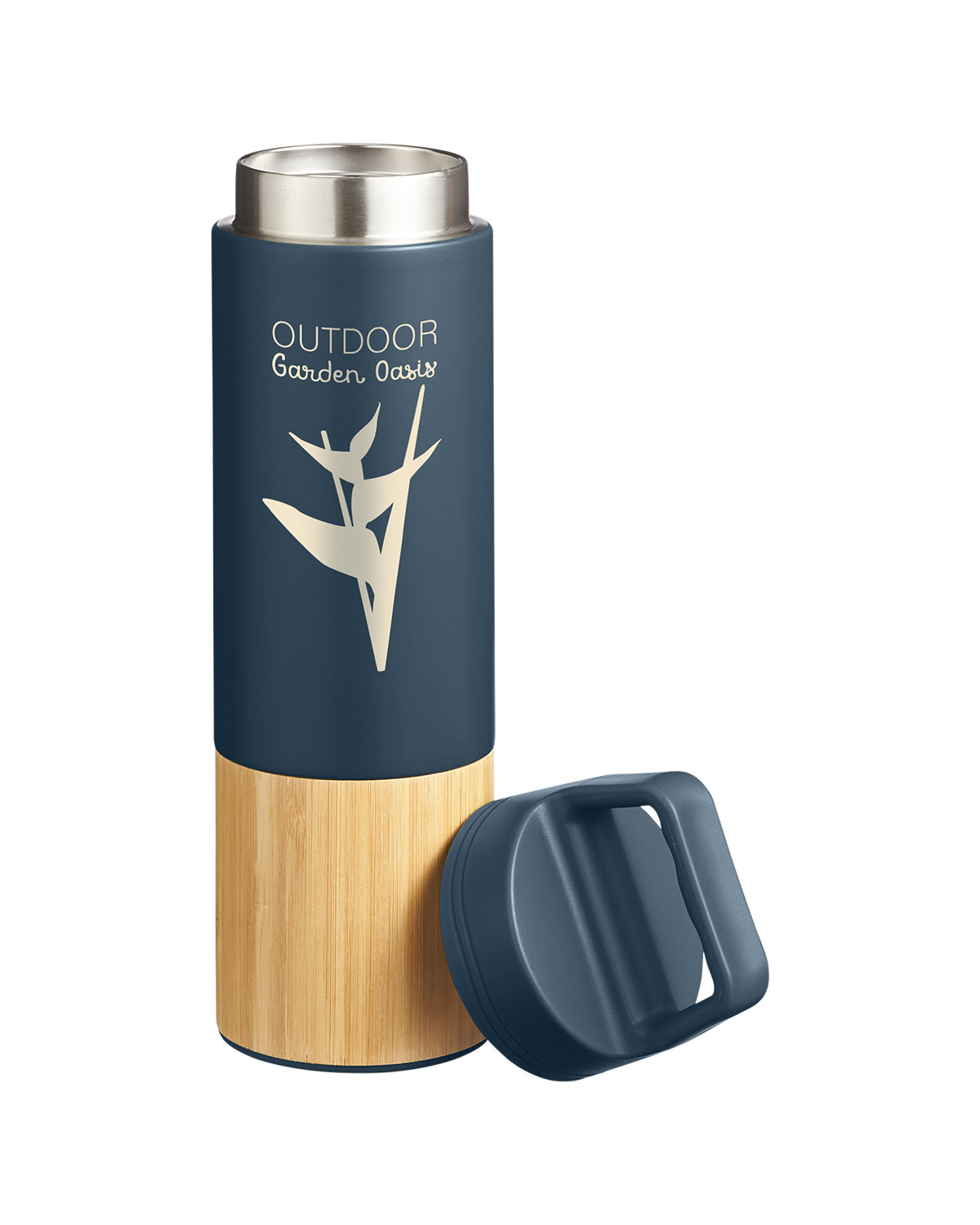 20 oz Tao Bamboo Vacuum Insulated Stainless Steel Bottle, custom water bottle with logo imprint 12