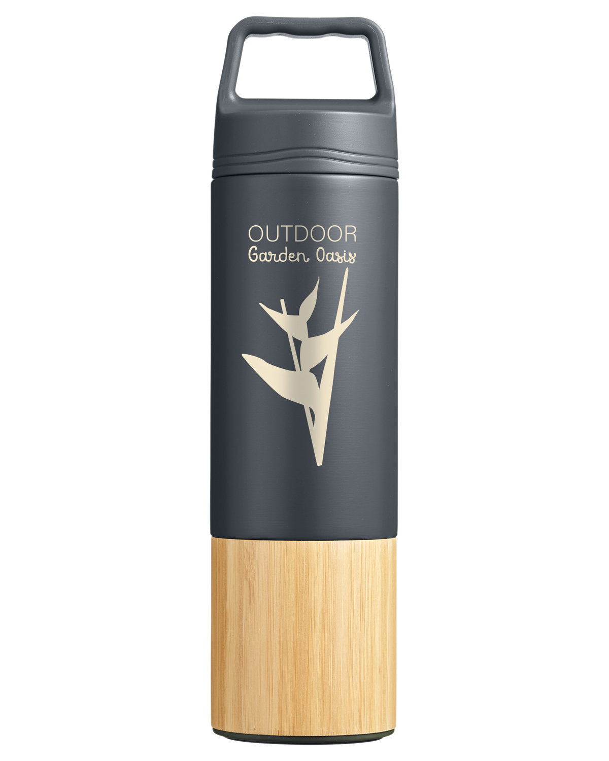 20 oz Tao Bamboo Vacuum Insulated Stainless Steel Bottle, custom water bottle with logo imprint 3