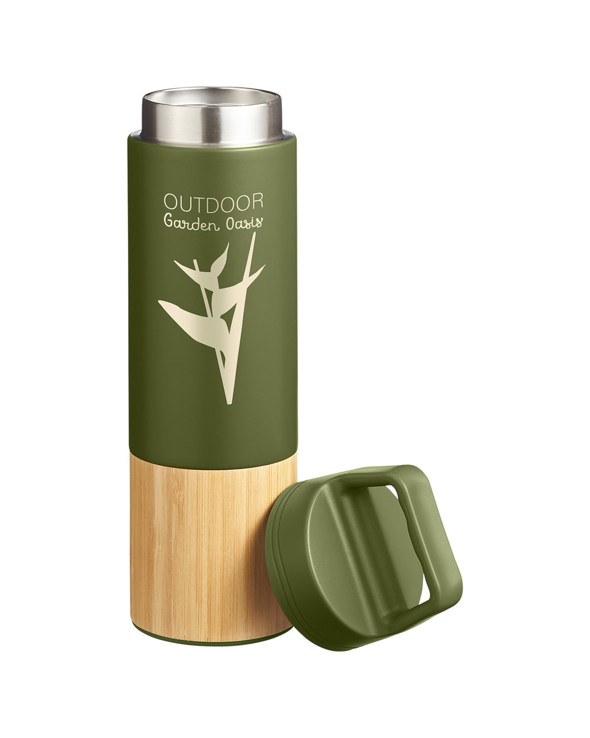 20 oz Tao Bamboo Vacuum Insulated Stainless Steel Bottle, custom water bottle with logo imprint 31