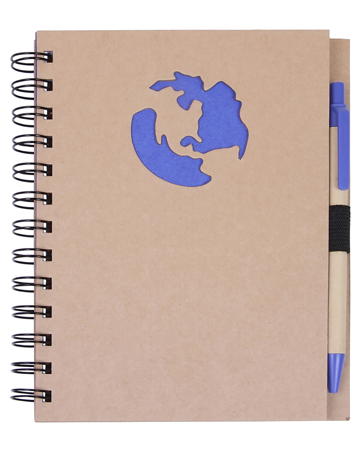 Globe Die Cut Spiral Notebook & Pen 5.875" x 7" 7