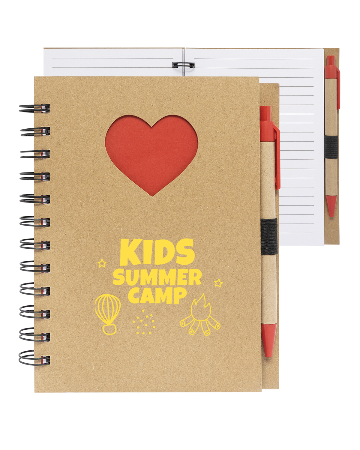 Paper Notebook with Die Cut Heart Shape 2