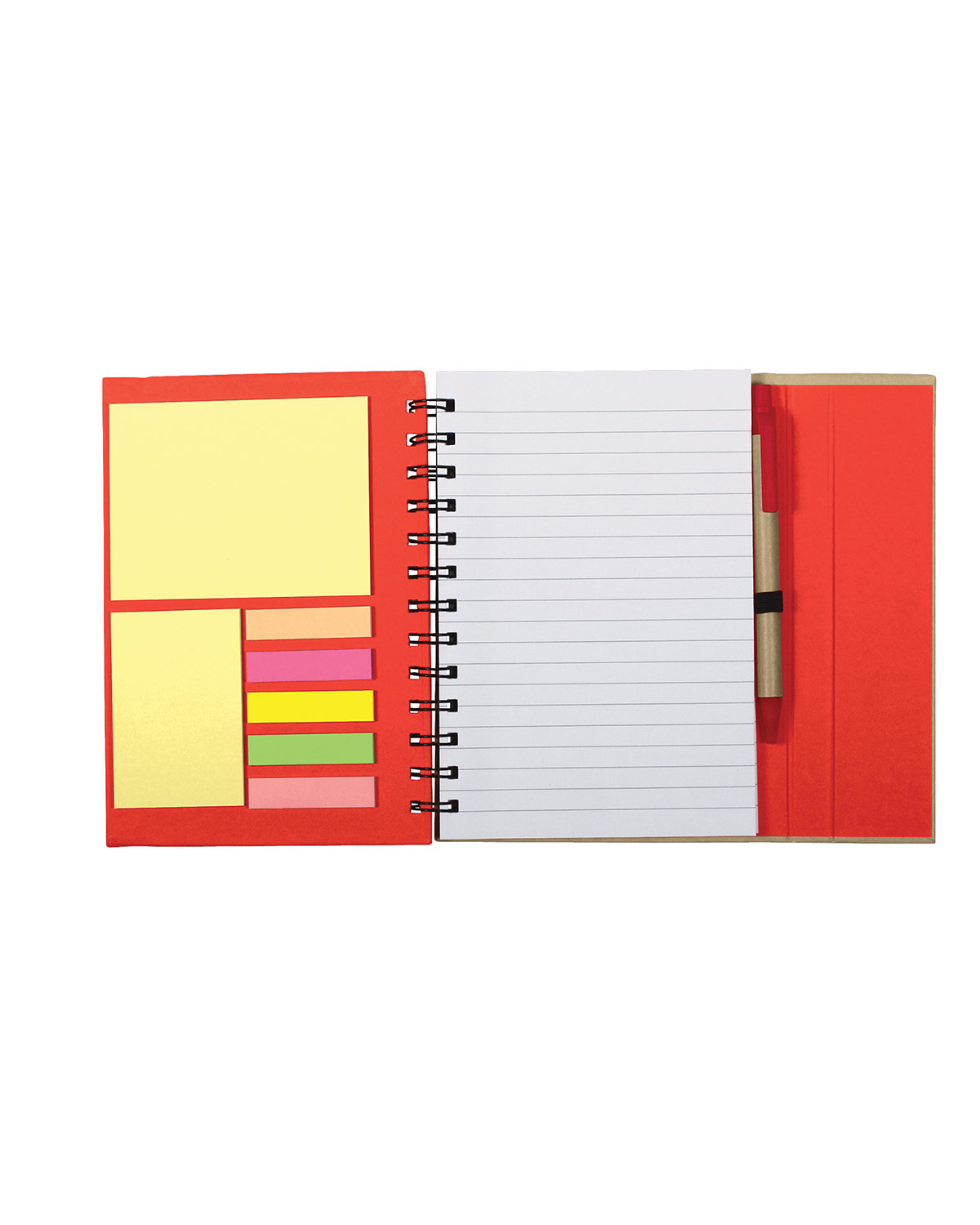 Spiral Notebook With Sticky Notes & Pen 5.75" x 7.25" 7
