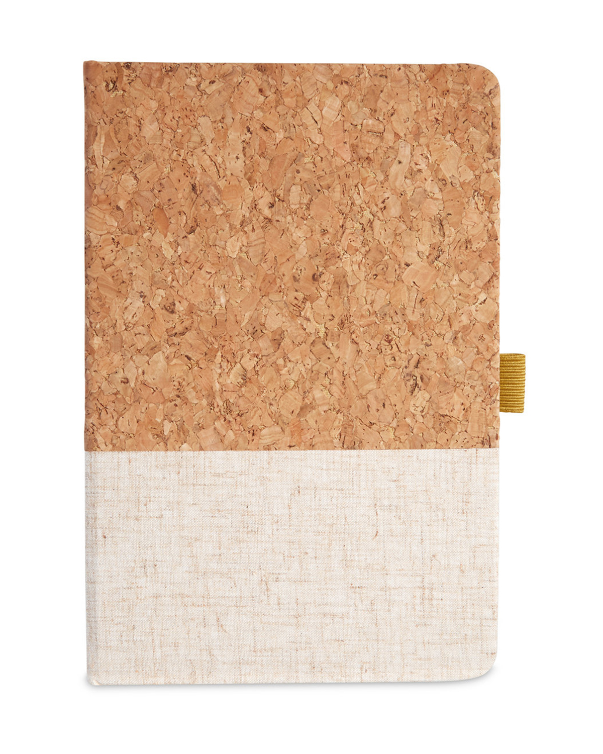 Cork And Heathered Fabric Hardcover Journal 5.5" X 8.25" 5